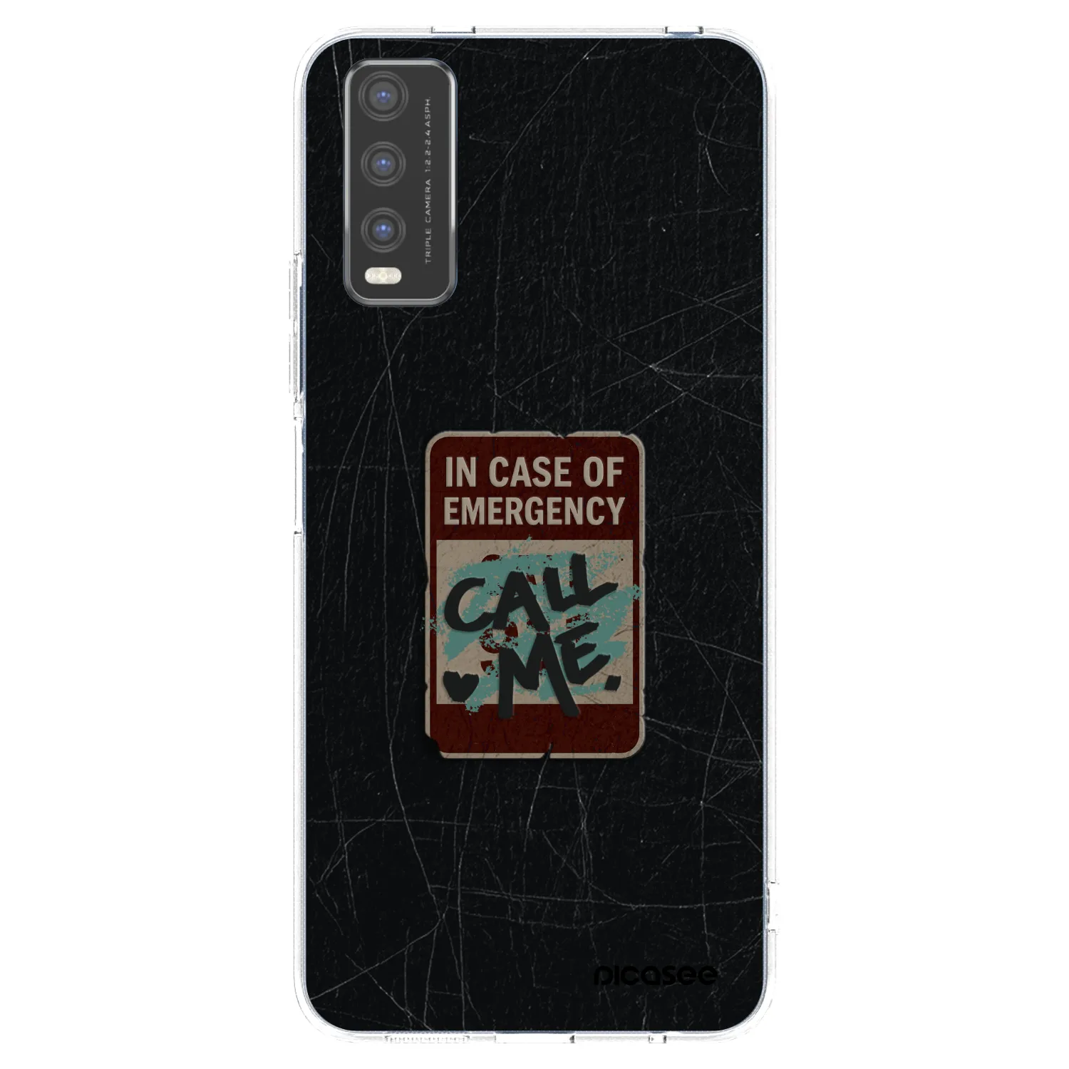 Picasee Vivo Y20s Hülle - Transparentes Silikon - EMERGENCY