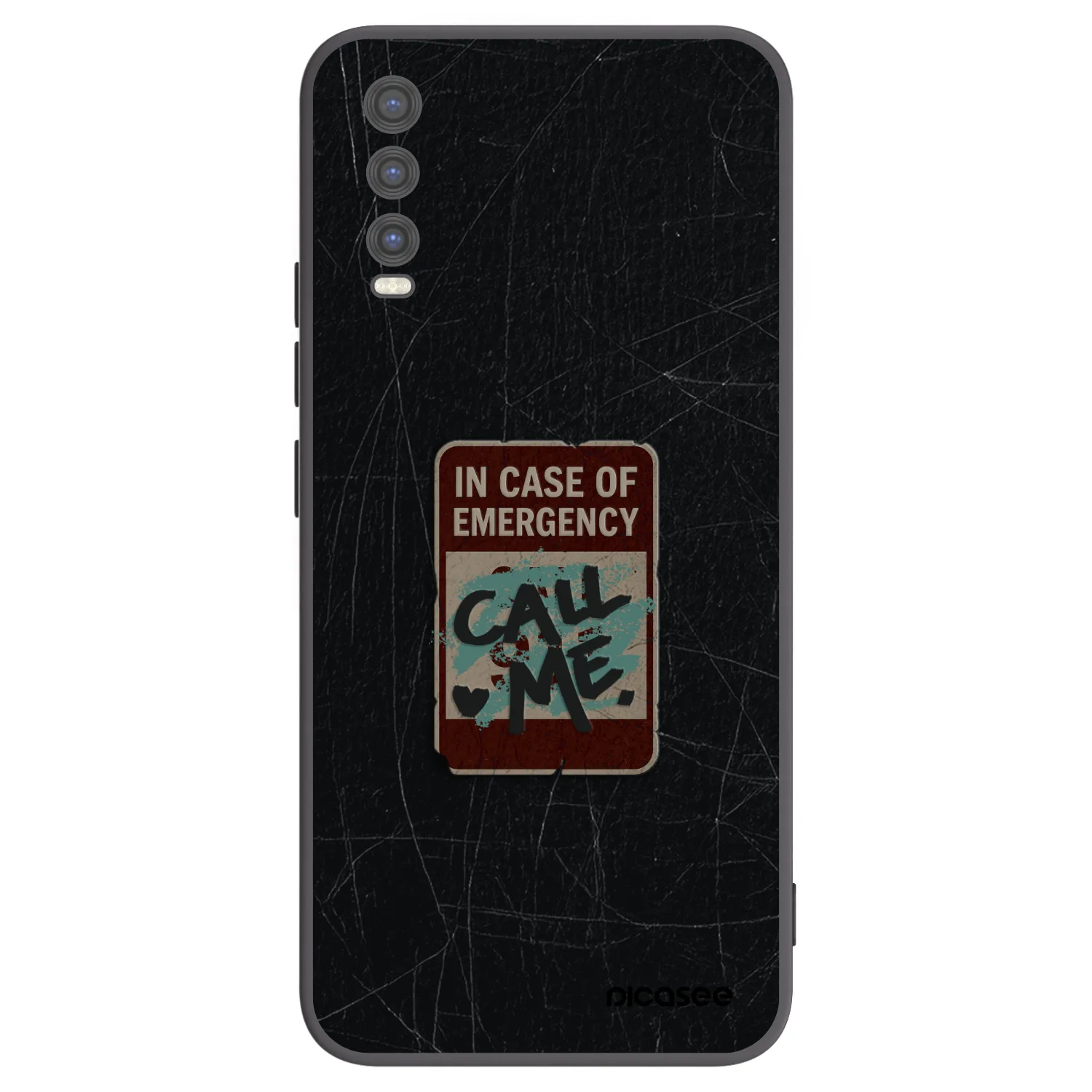 Picasee Vivo Y20s Hülle - Schwarzes Silikon - EMERGENCY