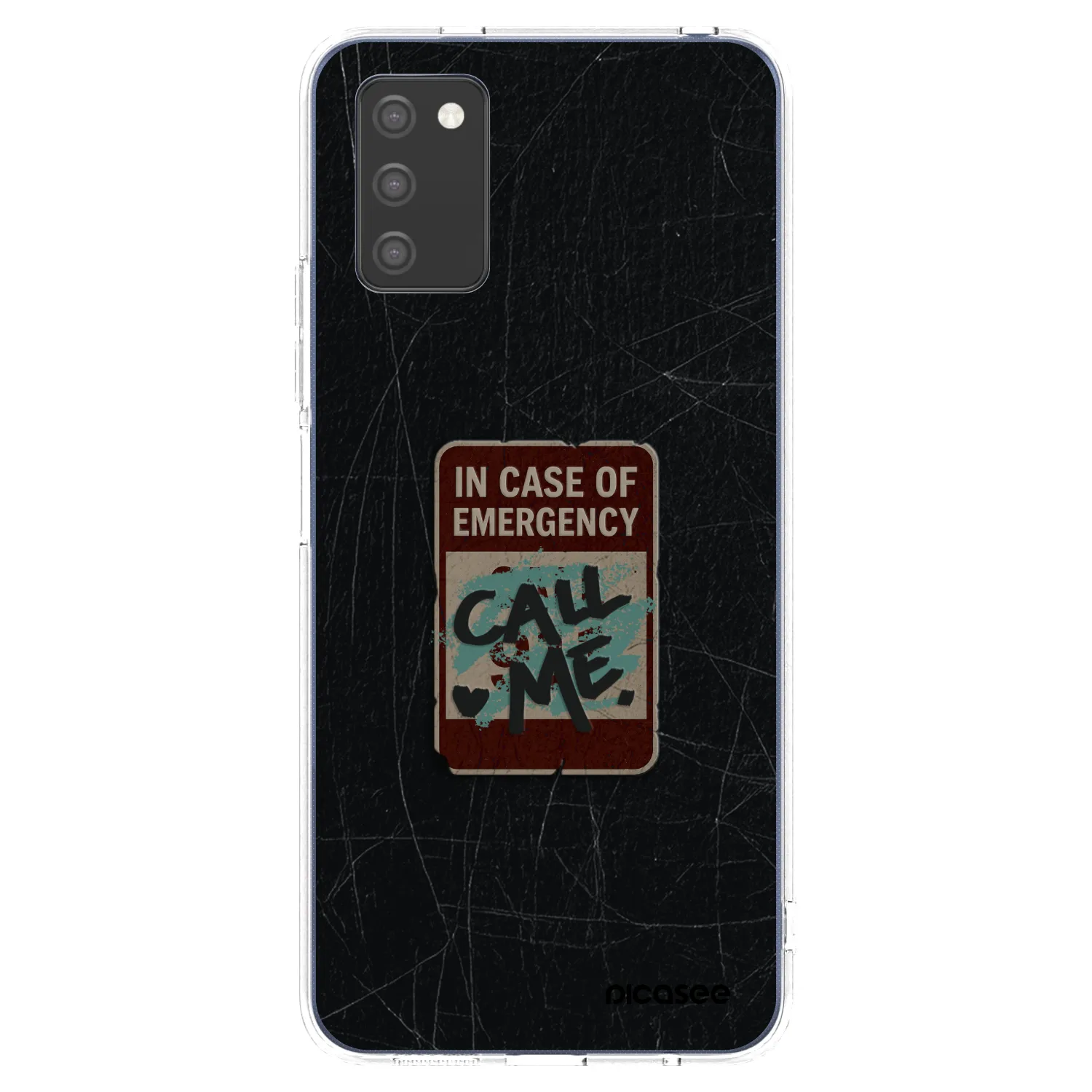 Picasee Samsung Galaxy A03s A037G Hülle - Transparentes Silikon - EMERGENCY