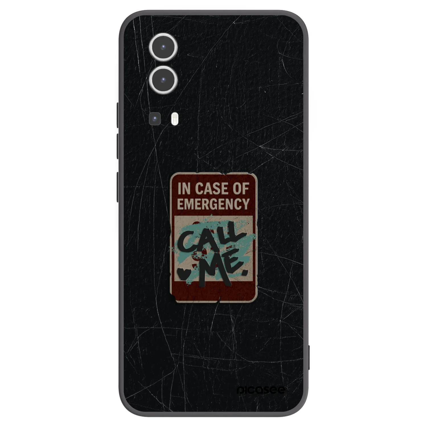Picasee Vivo Y72 5G Hülle - Schwarzes Silikon - EMERGENCY