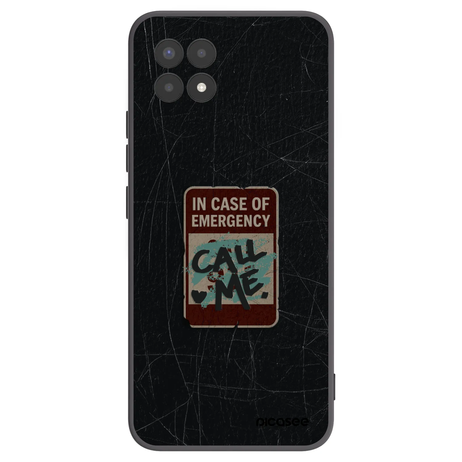 Picasee Realme 8i Hülle - Schwarzes Silikon - EMERGENCY