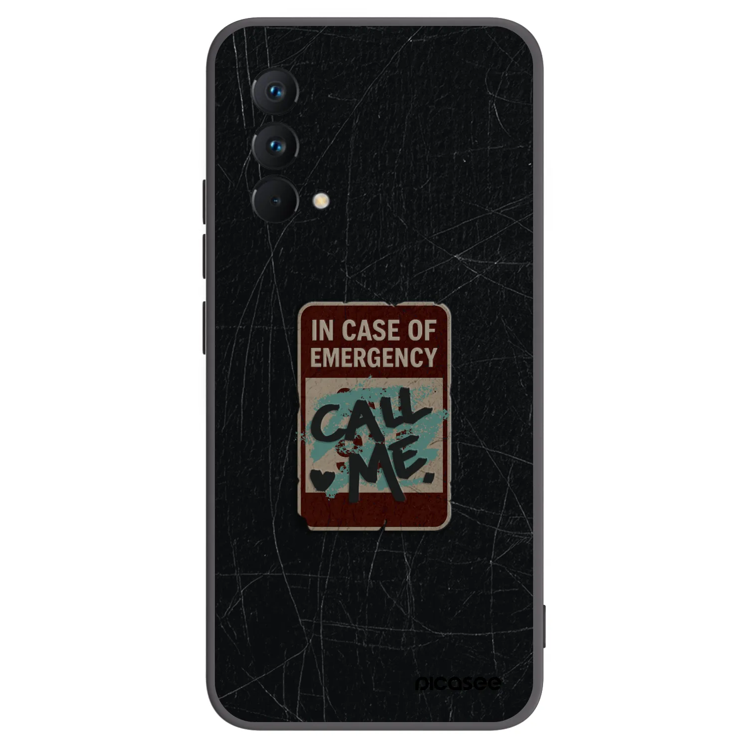 Picasee Realme GT Master Edition 5G Hülle - Schwarzes Silikon - EMERGENCY