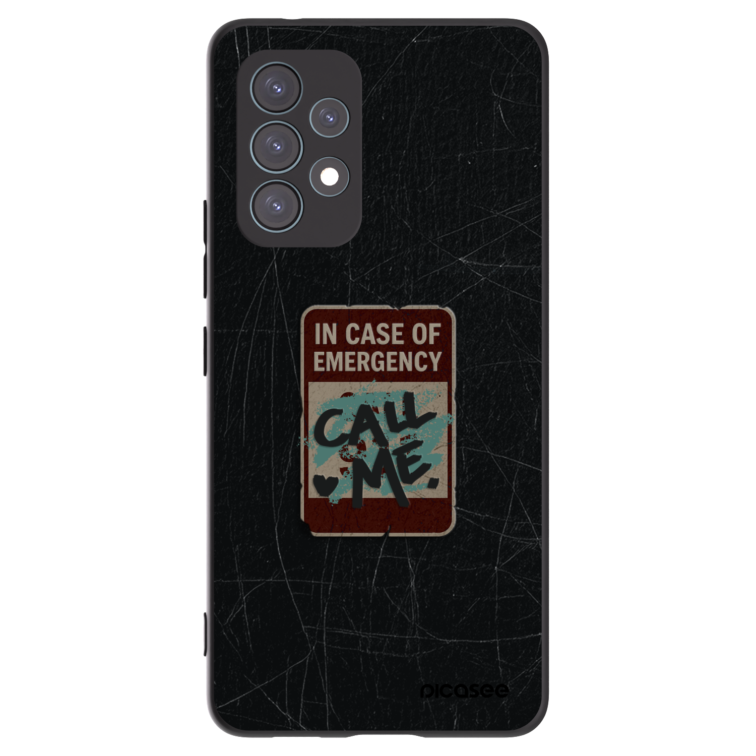 Picasee Samsung Galaxy A53 5G A536 Hülle - Schwarzes Silikon - EMERGENCY