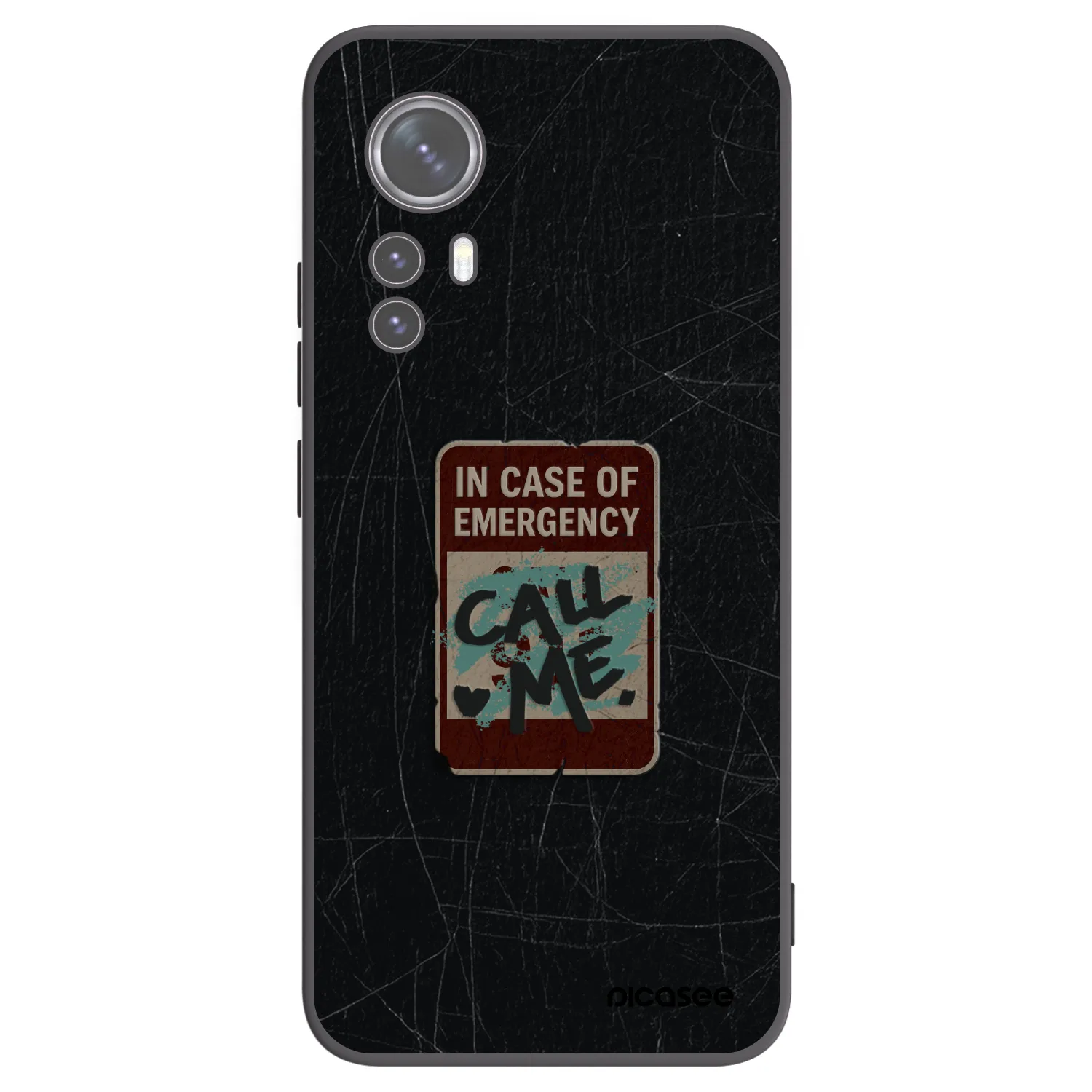 Picasee Xiaomi 12 Hülle - Schwarzes Silikon - EMERGENCY