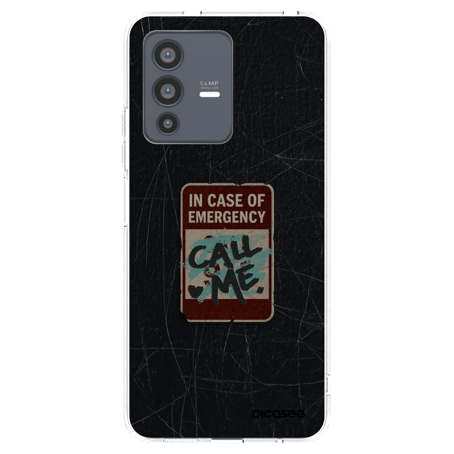 Picasee Vivo V23 5G Hülle - Transparentes Silikon - EMERGENCY