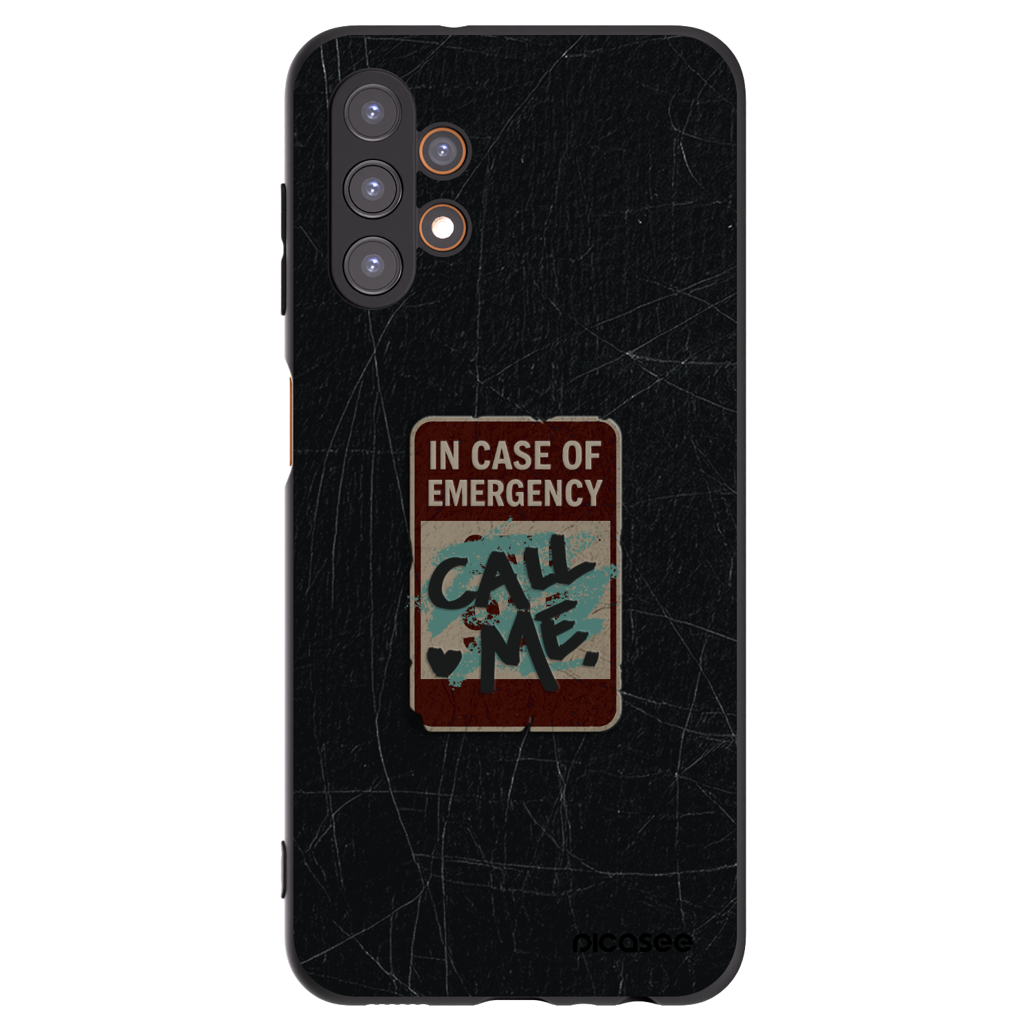 Picasee Samsung Galaxy A13 4G A135 Hülle - Schwarzes Silikon - EMERGENCY