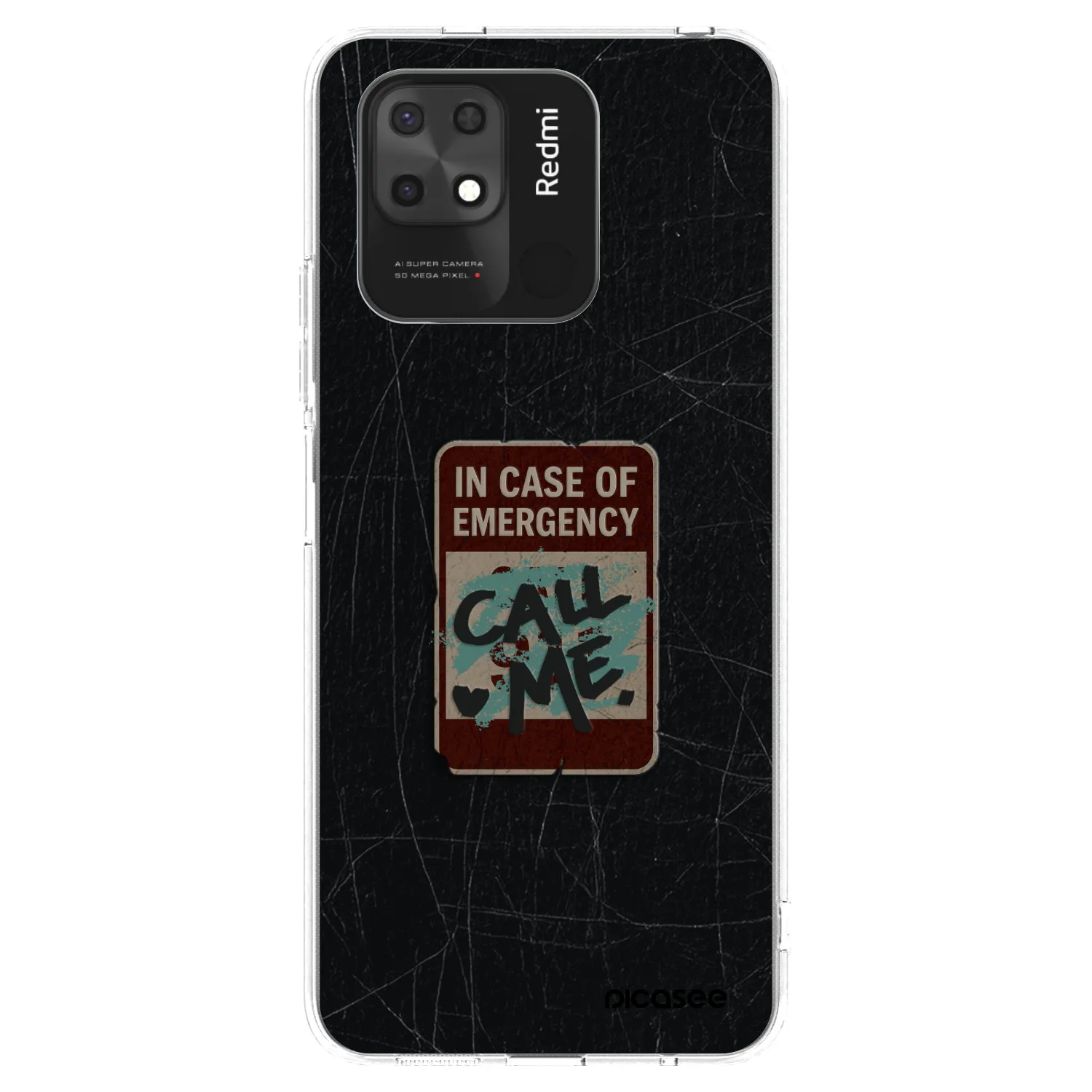 Picasee Xiaomi Redmi 10C Hülle - Transparentes Silikon - EMERGENCY