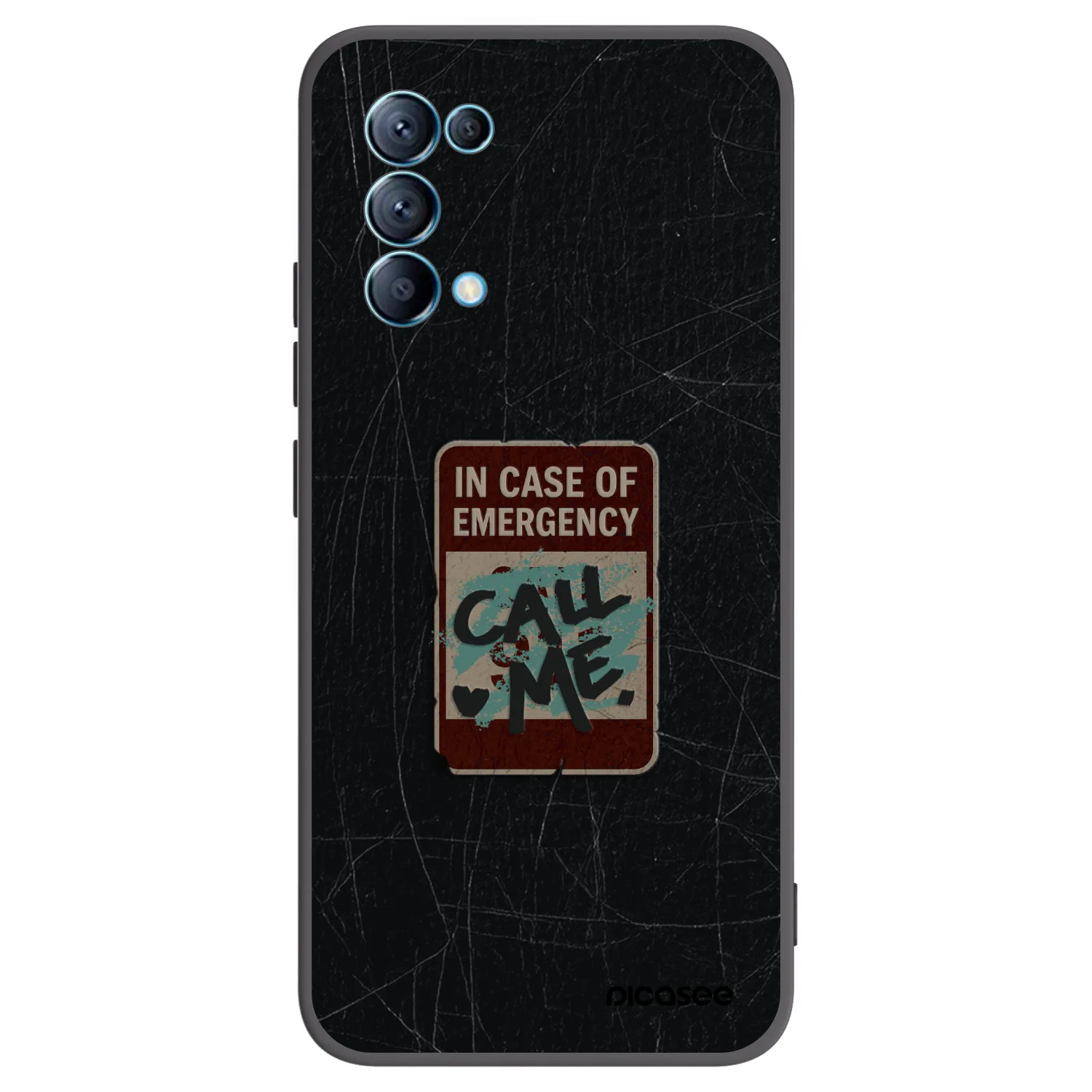 Picasee OPPO Reno 5 5G Hülle - Schwarzes Silikon - EMERGENCY