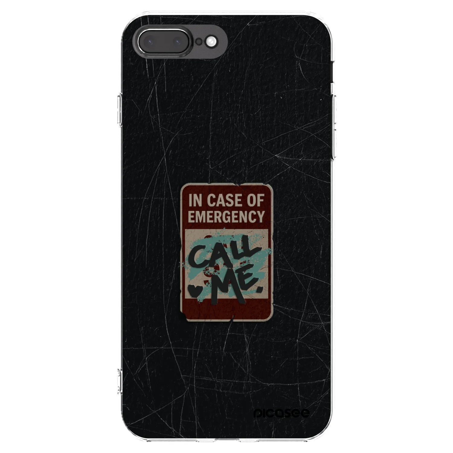 Picasee Apple iPhone 8 Plus Hülle - Transparentes Silikon - EMERGENCY