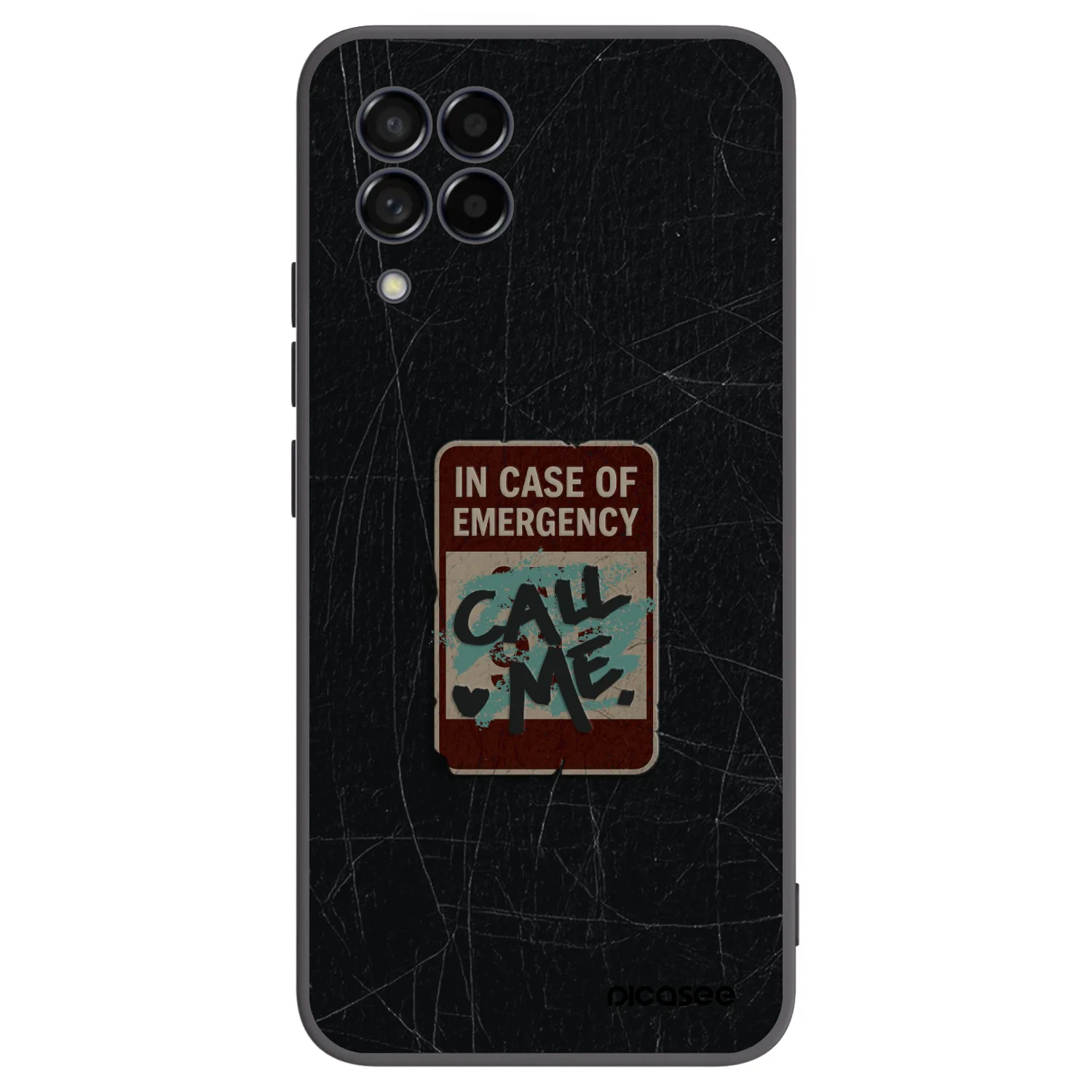 Picasee Samsung Galaxy M53 5G Hülle - Schwarzes Silikon - EMERGENCY