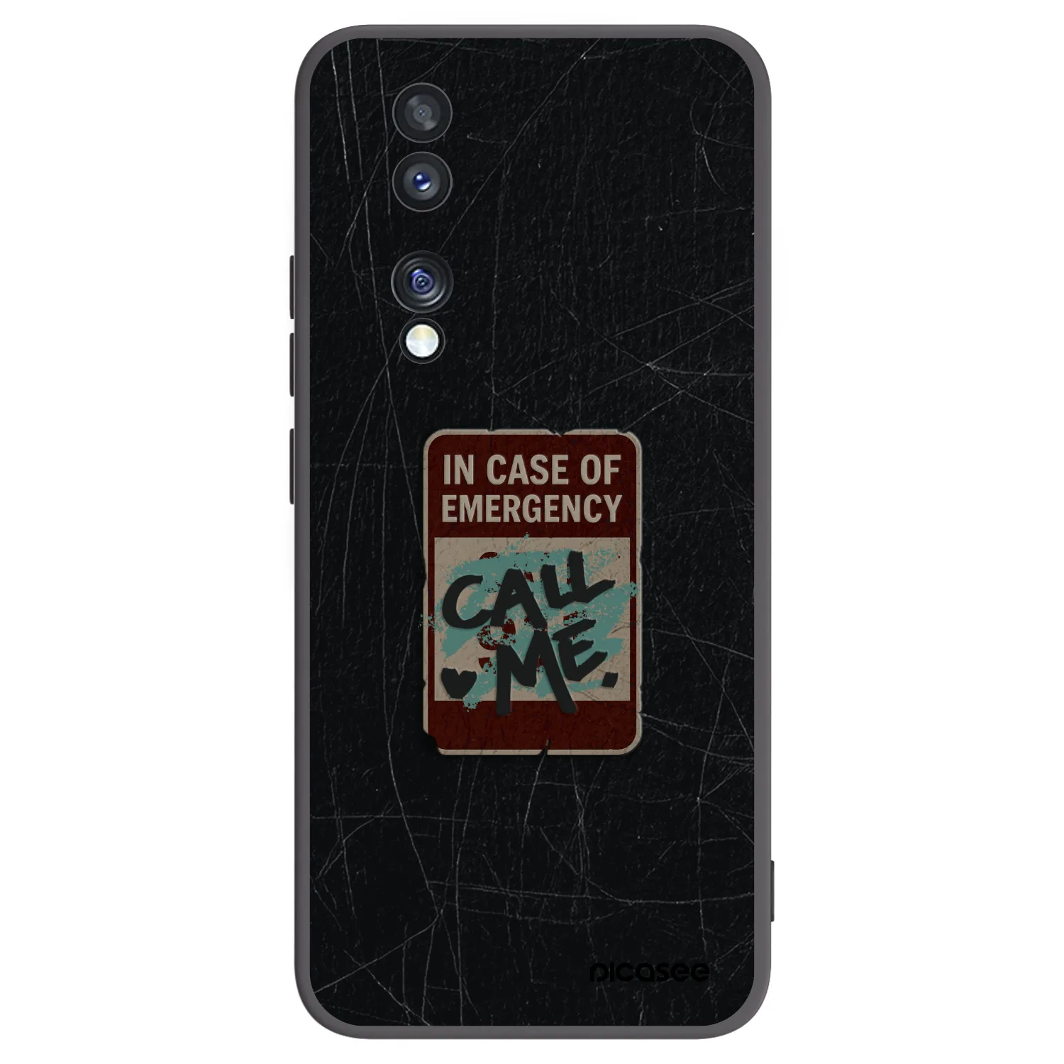 Picasee Honor 70 Hülle - Schwarzes Silikon - EMERGENCY