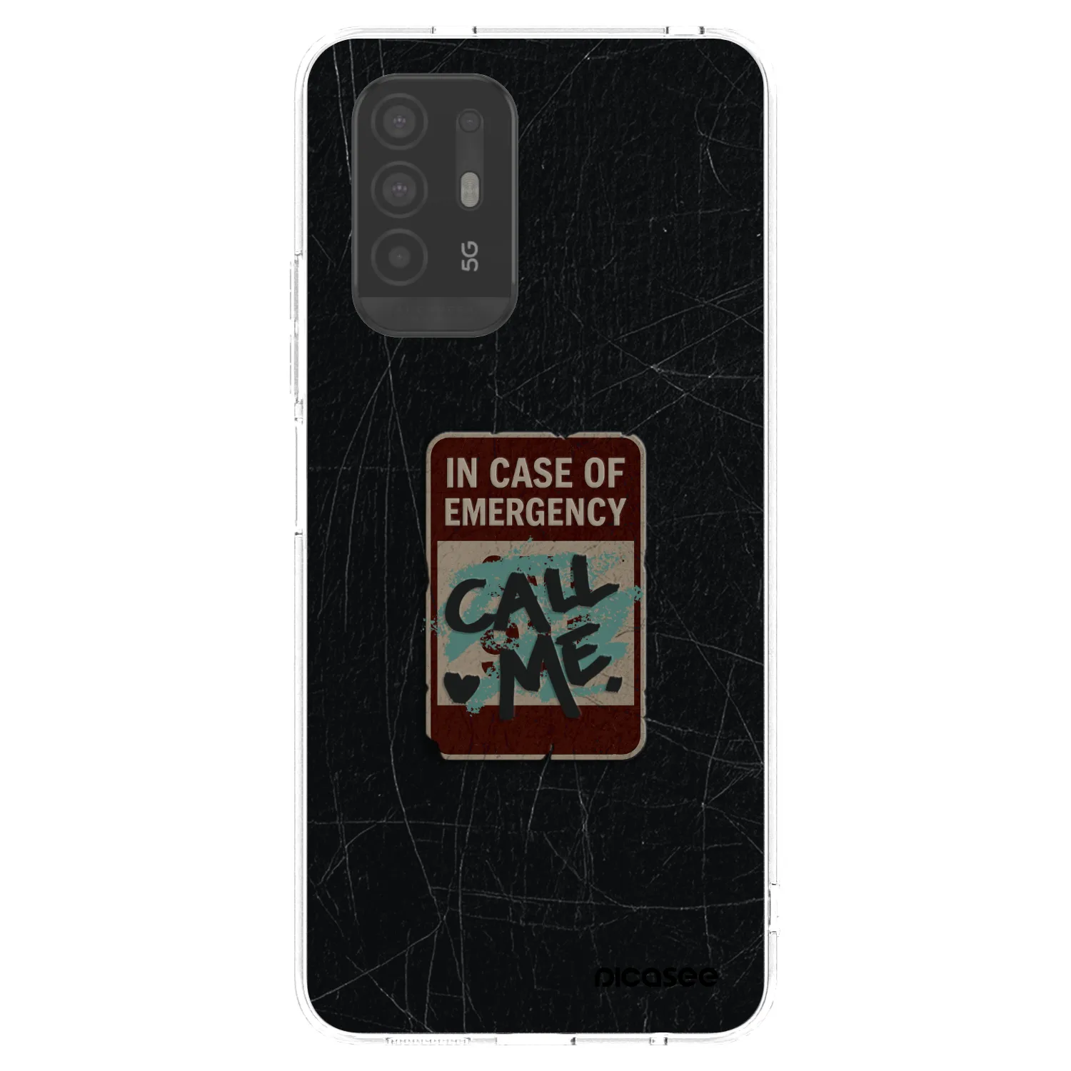 Picasee OPPO A94 5G Hülle - Transparentes Silikon - EMERGENCY