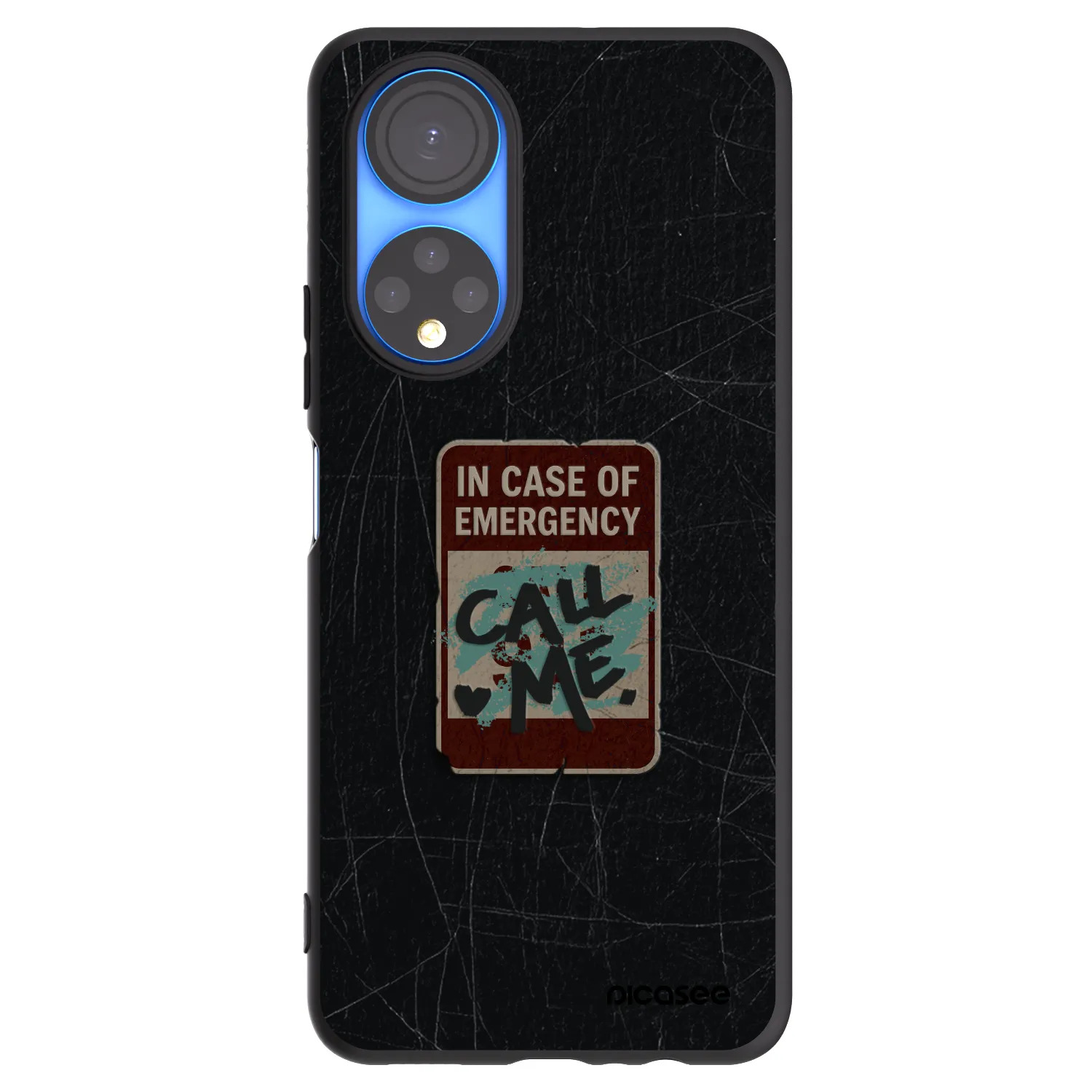 Picasee Honor X7 Hülle - Schwarzes Silikon - EMERGENCY