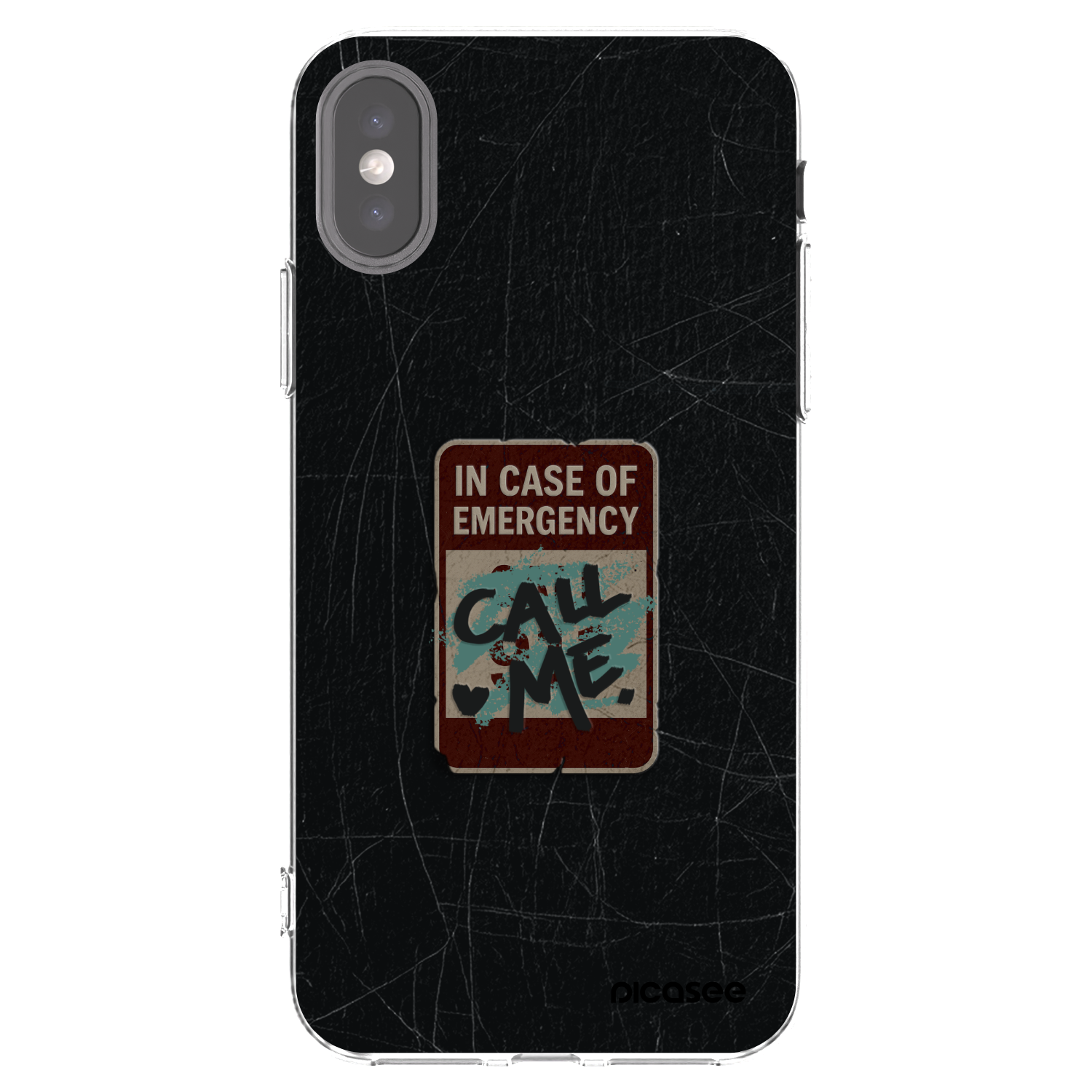 Picasee Apple iPhone X/XS Hülle - Transparentes Silikon - EMERGENCY