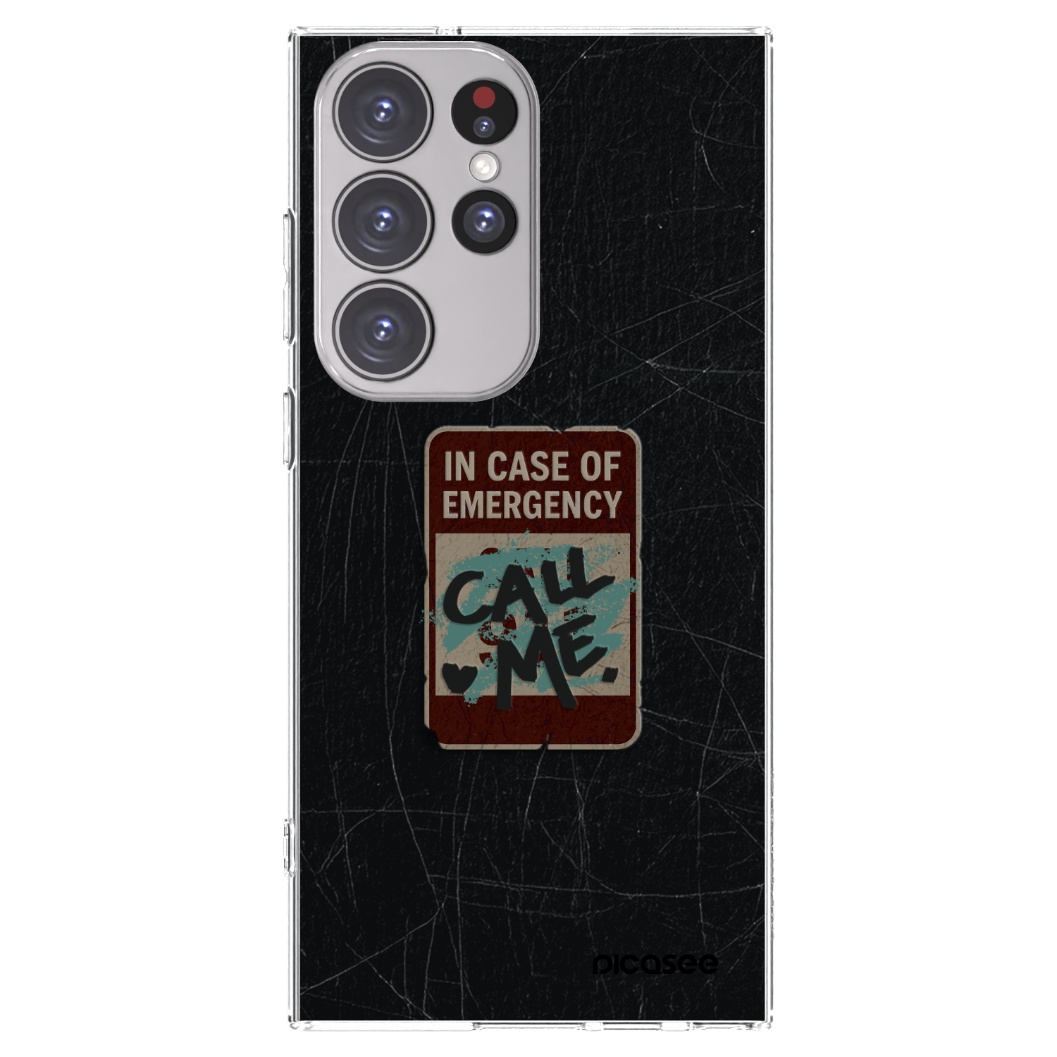 Picasee Samsung Galaxy S23 Ultra 5G Hülle - Transparentes Silikon - EMERGENCY