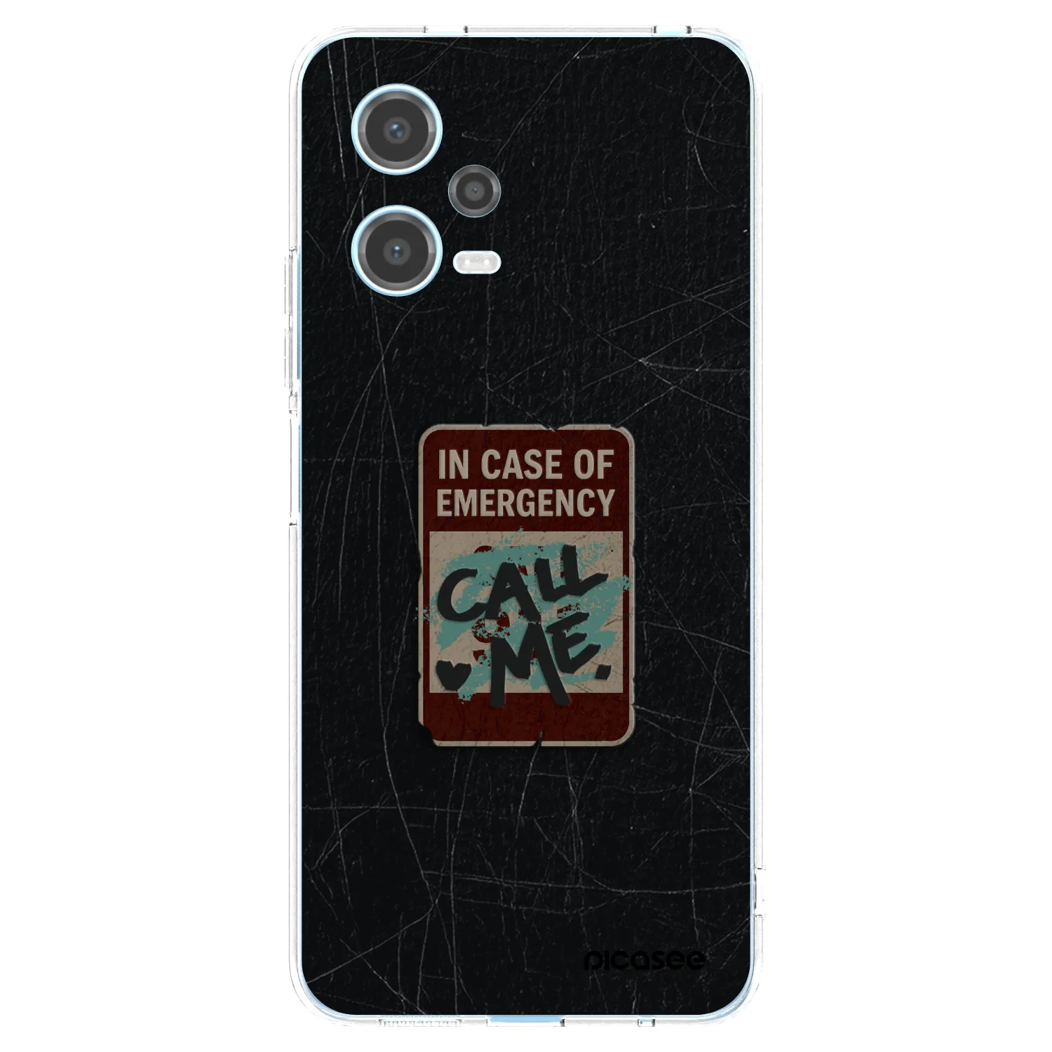Picasee Xiaomi Redmi Note 12 5G Hülle - Transparentes Silikon - EMERGENCY