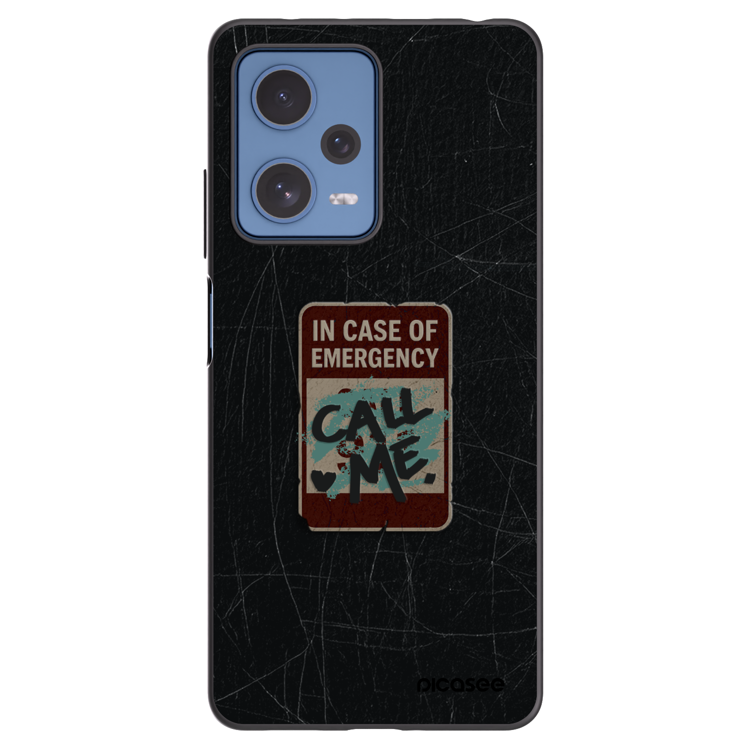 Picasee Xiaomi Redmi Note 12 Pro 5G Hülle - Schwarzes Silikon - EMERGENCY