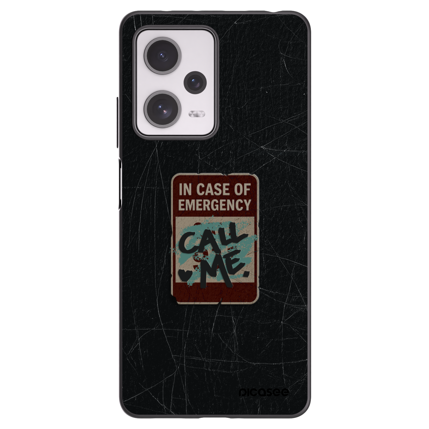 Picasee Xiaomi Redmi Note 12 Pro+ 5G Hülle - Schwarzes Silikon - EMERGENCY