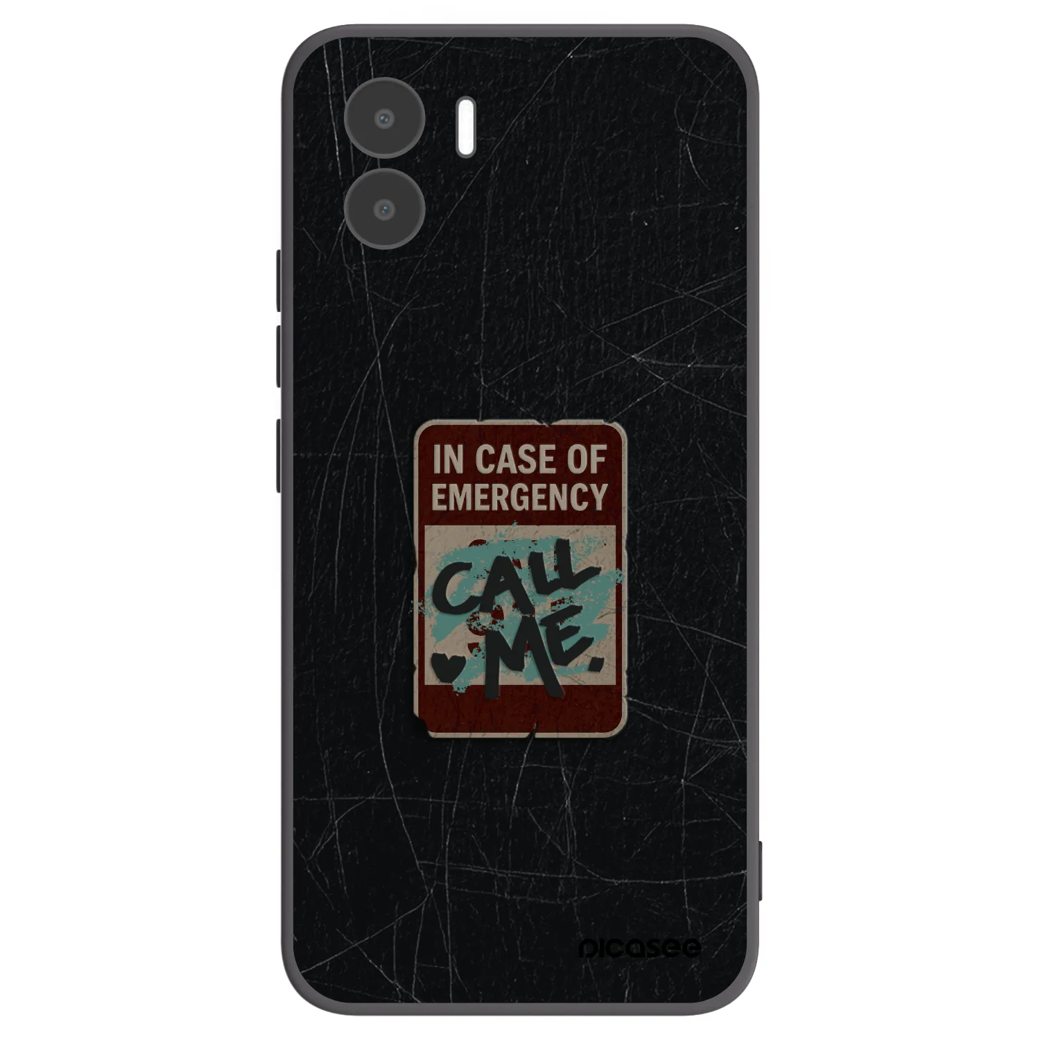 Picasee Xiaomi Redmi A2 Hülle - Schwarzes Silikon - EMERGENCY