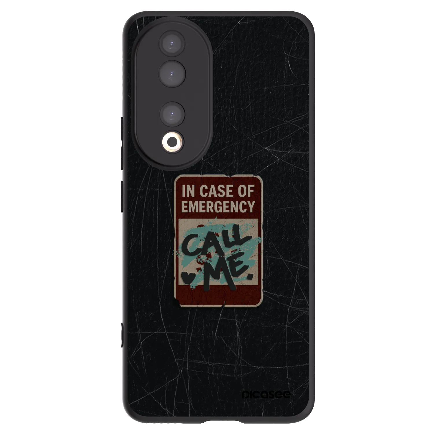 Picasee Honor 90 5G Hülle - Schwarzes Silikon - EMERGENCY