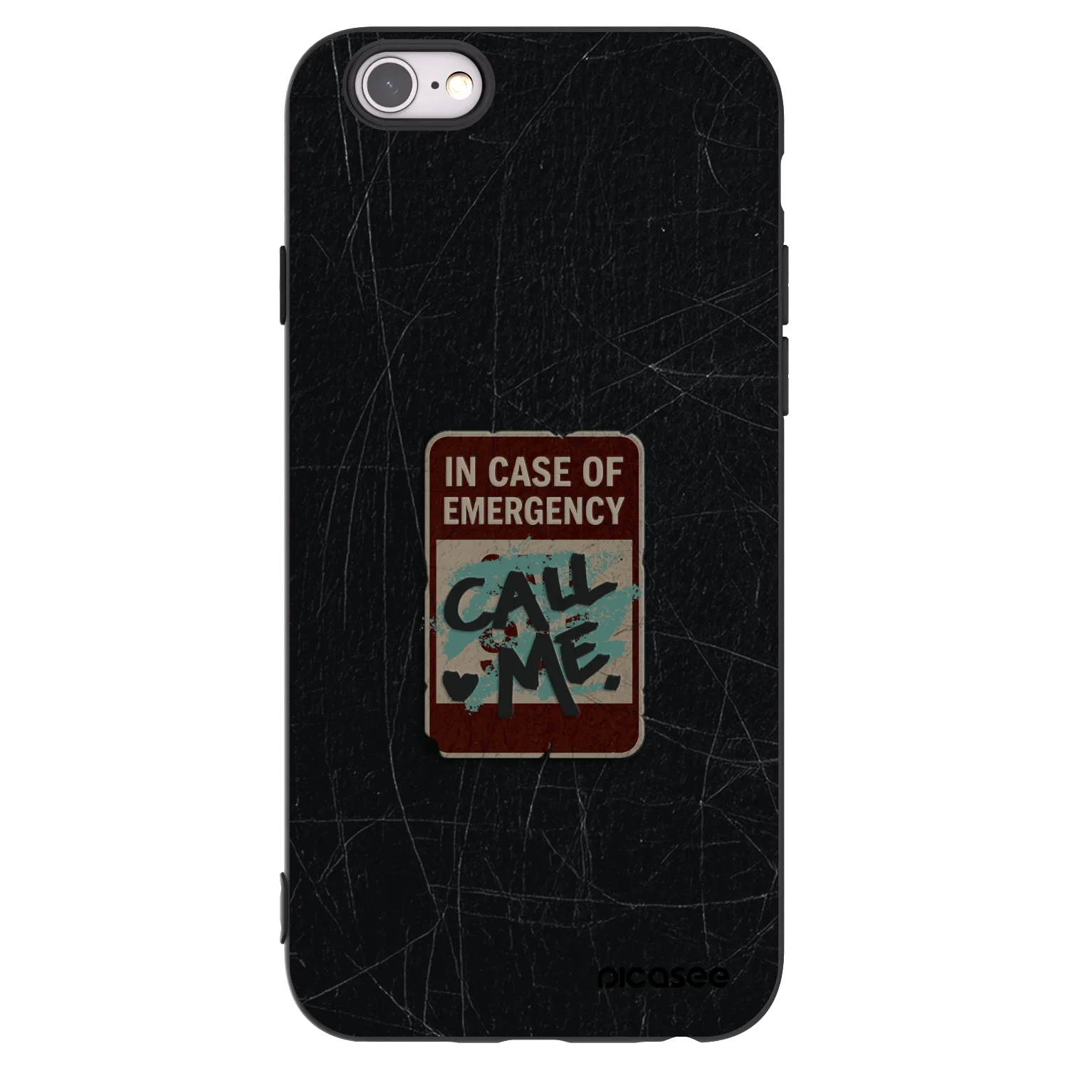 Picasee Apple iPhone 6/6S Hülle - Schwarzes Silikon - EMERGENCY