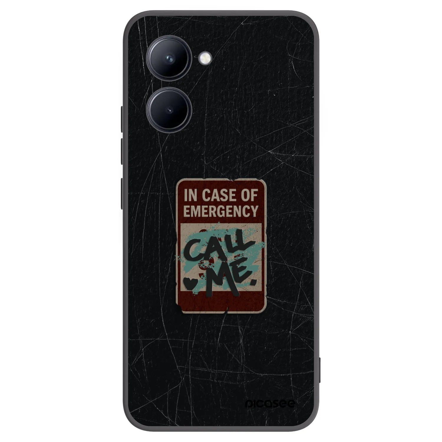 Picasee Realme C33 (2023) Hülle - Schwarzes Silikon - EMERGENCY