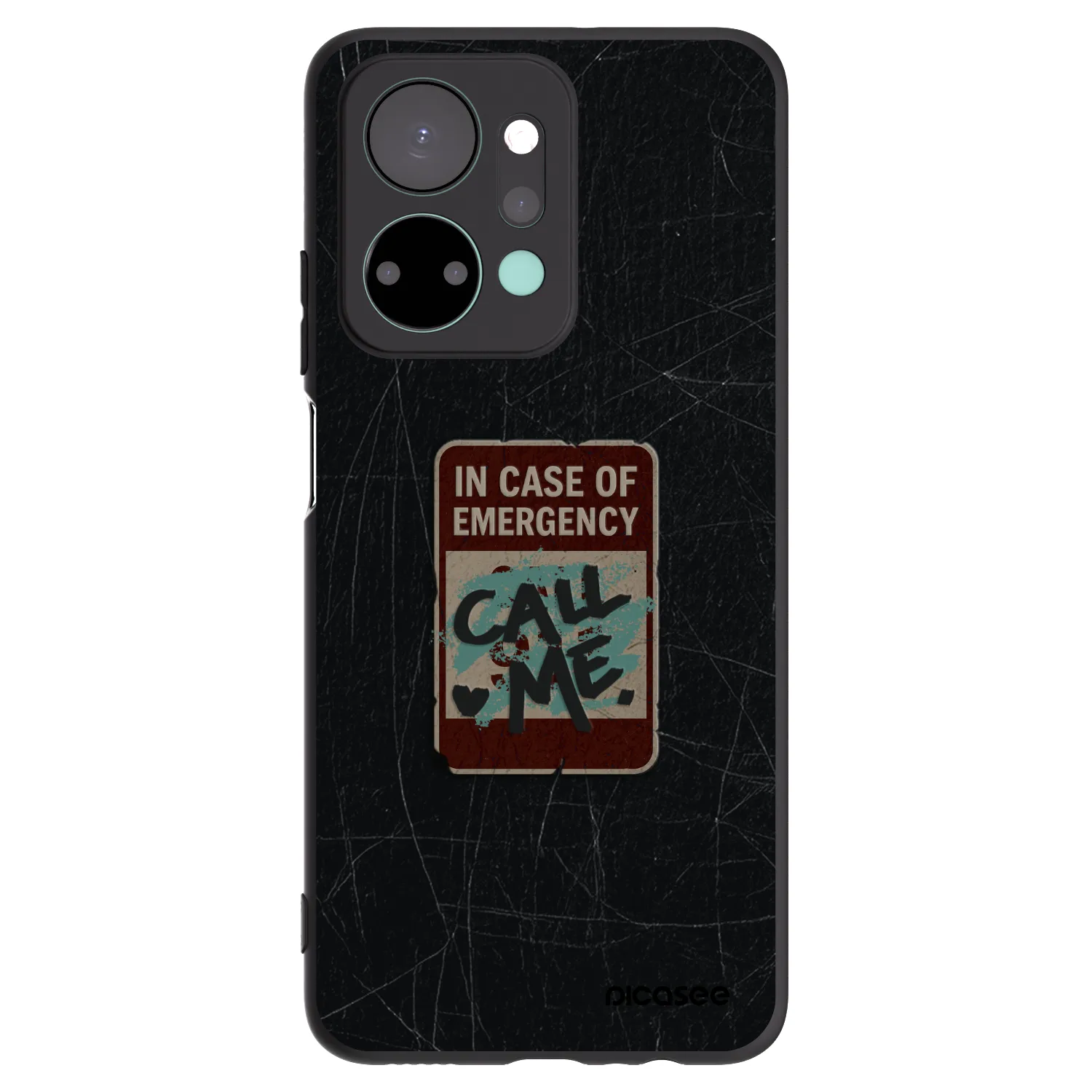 Picasee Honor X7a Hülle - Schwarzes Silikon - EMERGENCY