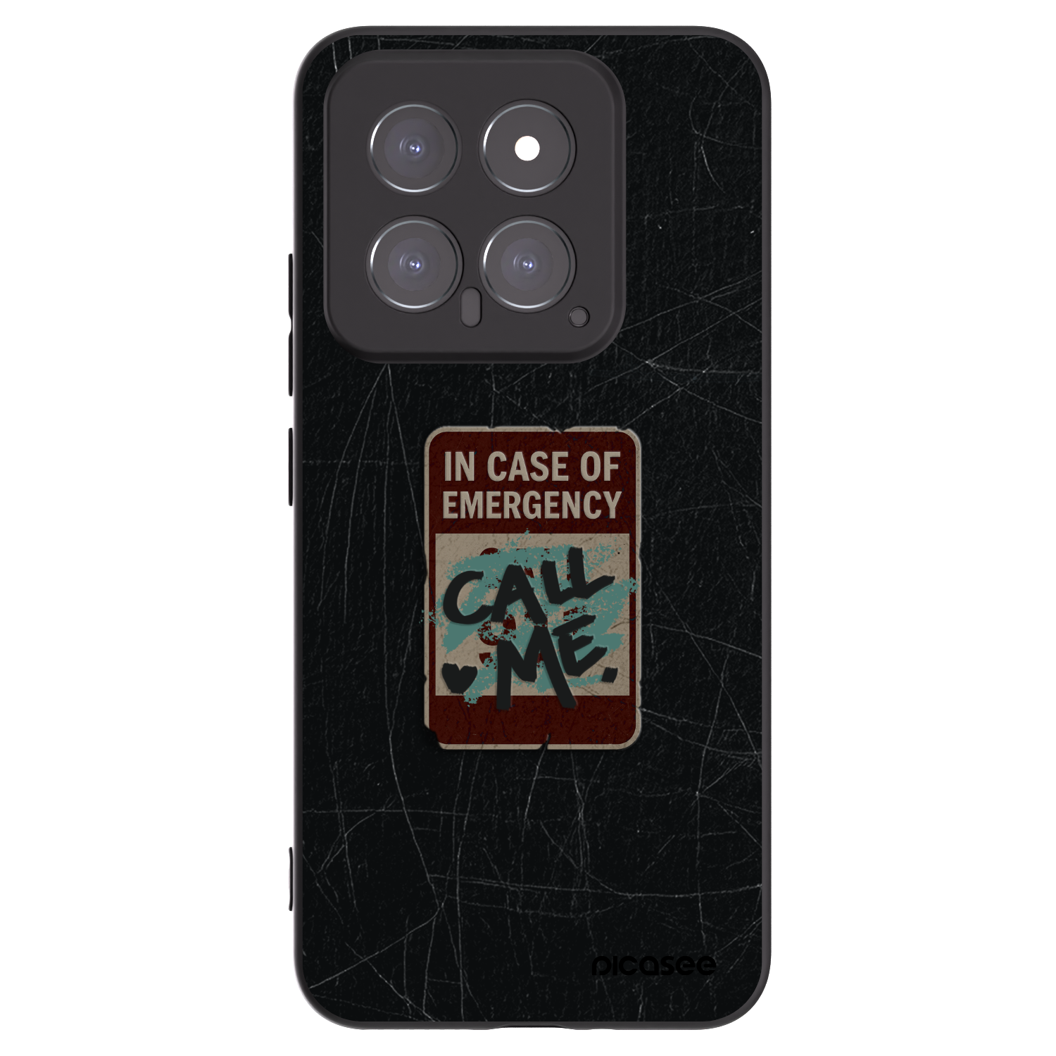 Picasee Xiaomi 14 Hülle - Schwarzes Silikon - EMERGENCY