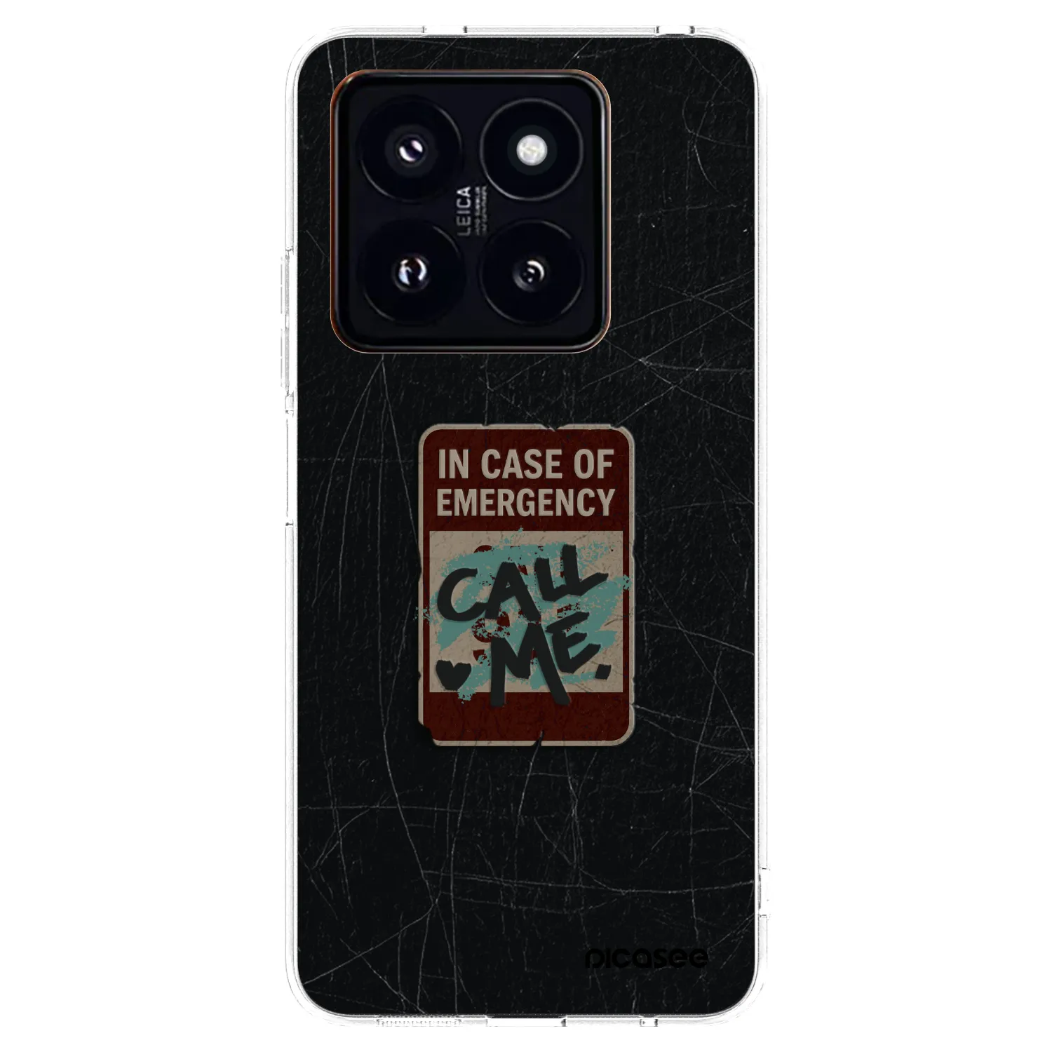 Picasee Xiaomi 14 Pro Hülle - Transparentes Silikon - EMERGENCY