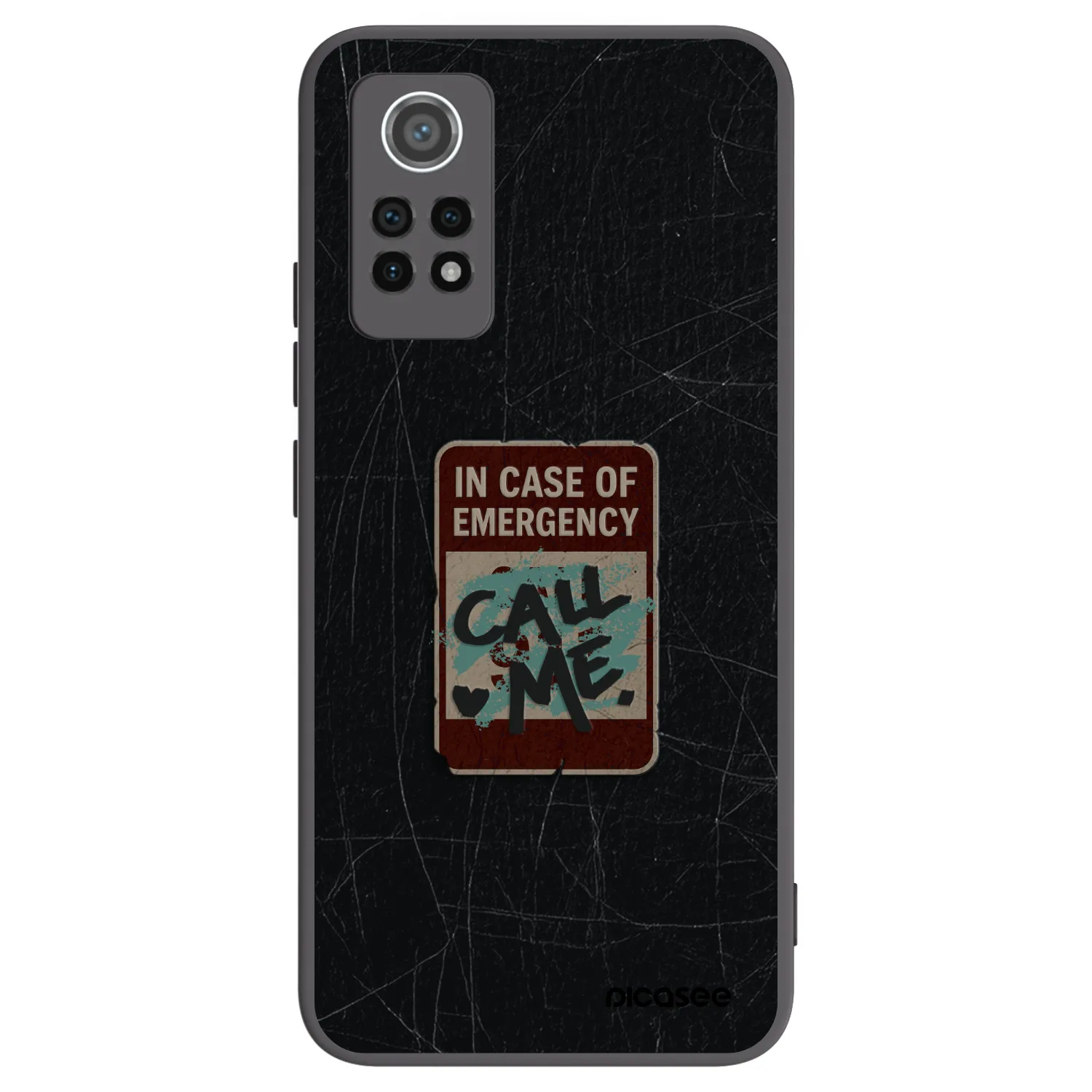 Picasee Xiaomi Redmi Note 12 Pro 4G Hülle - Schwarzes Silikon - EMERGENCY