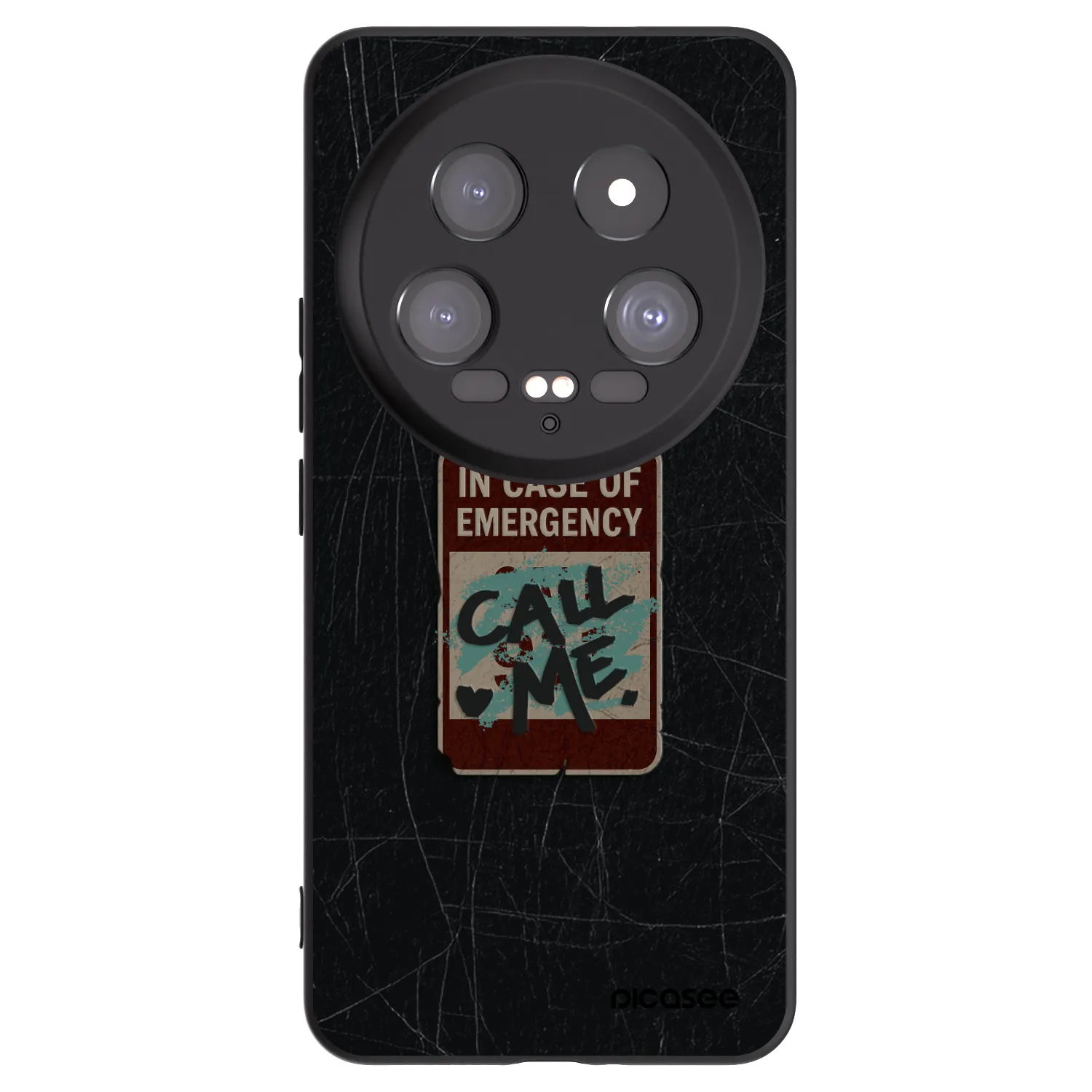 Picasee Xiaomi 14 Ultra Hülle - Schwarzes Silikon - EMERGENCY