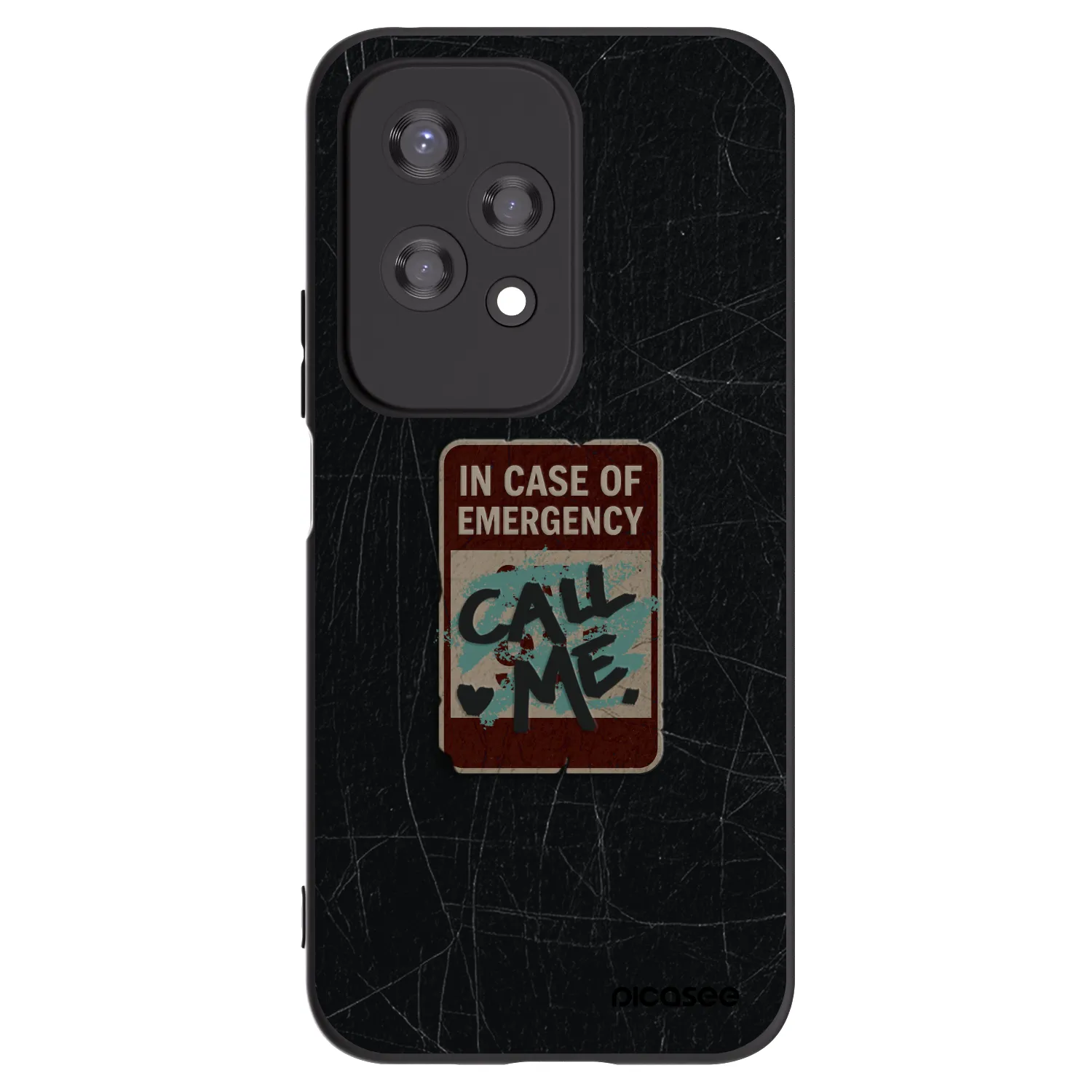 Picasee Honor 200 Lite Hülle - Schwarzes Silikon - EMERGENCY