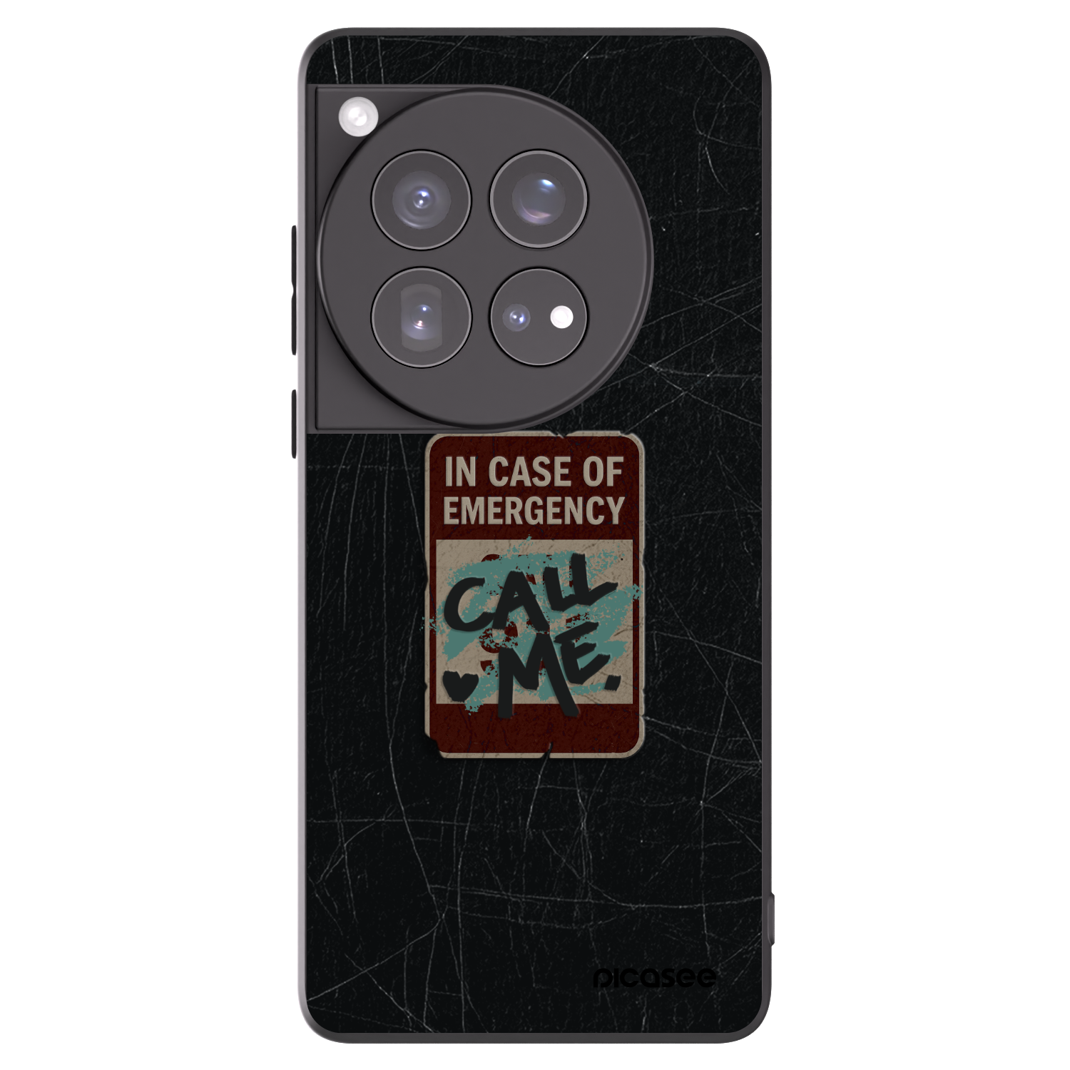 Picasee OnePlus 12 5G Hülle - Schwarzes Silikon - EMERGENCY