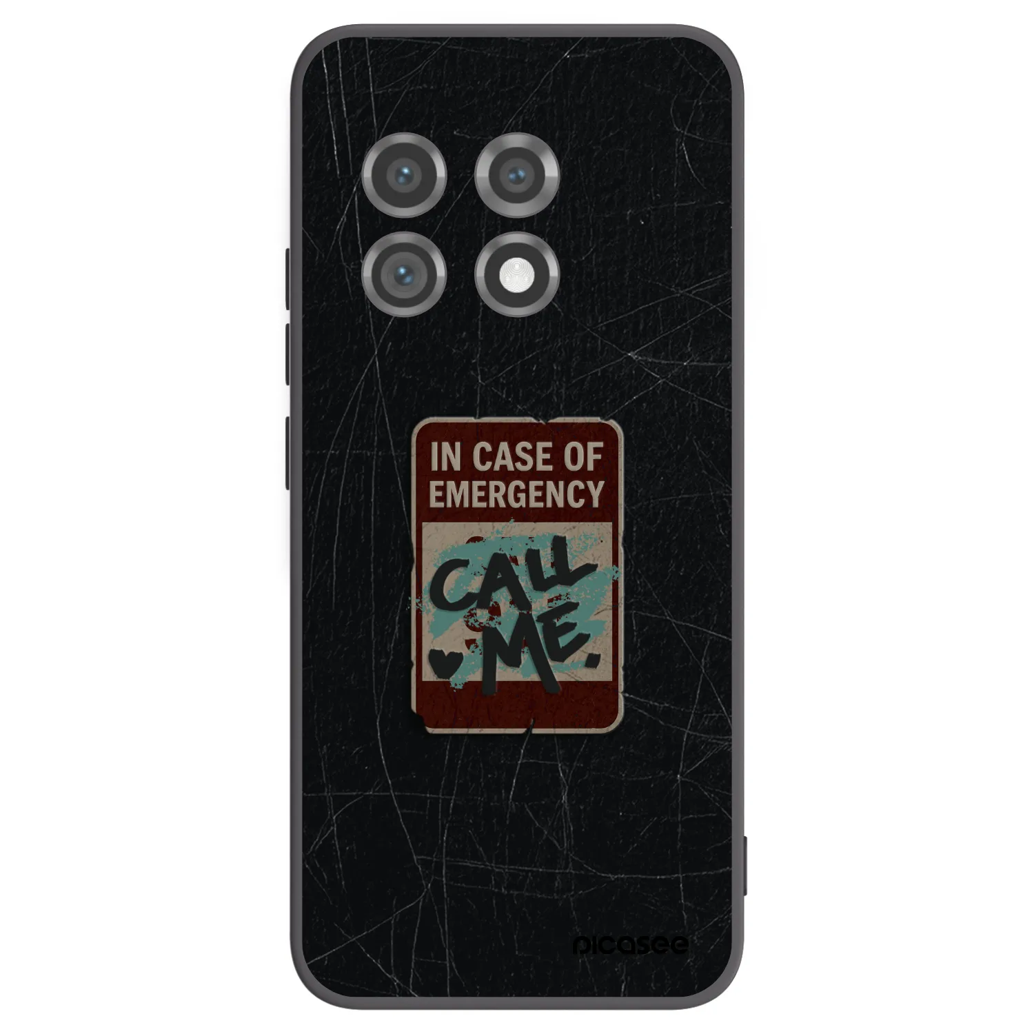 Picasee OnePlus 11 5G Hülle - Schwarzes Silikon - EMERGENCY