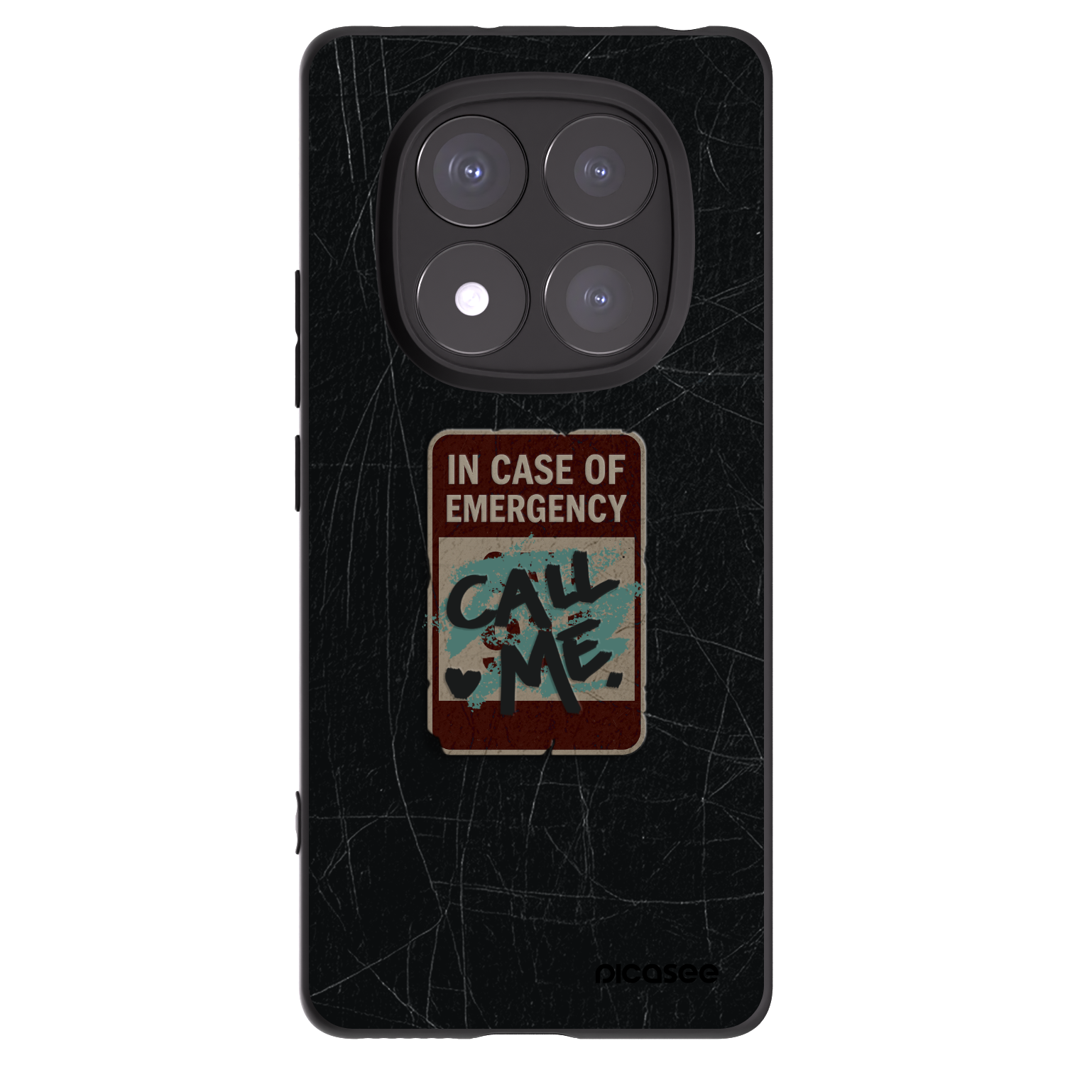 Picasee Xiaomi Redmi Note 14 Pro 5G Hülle - Schwarzes Silikon - EMERGENCY