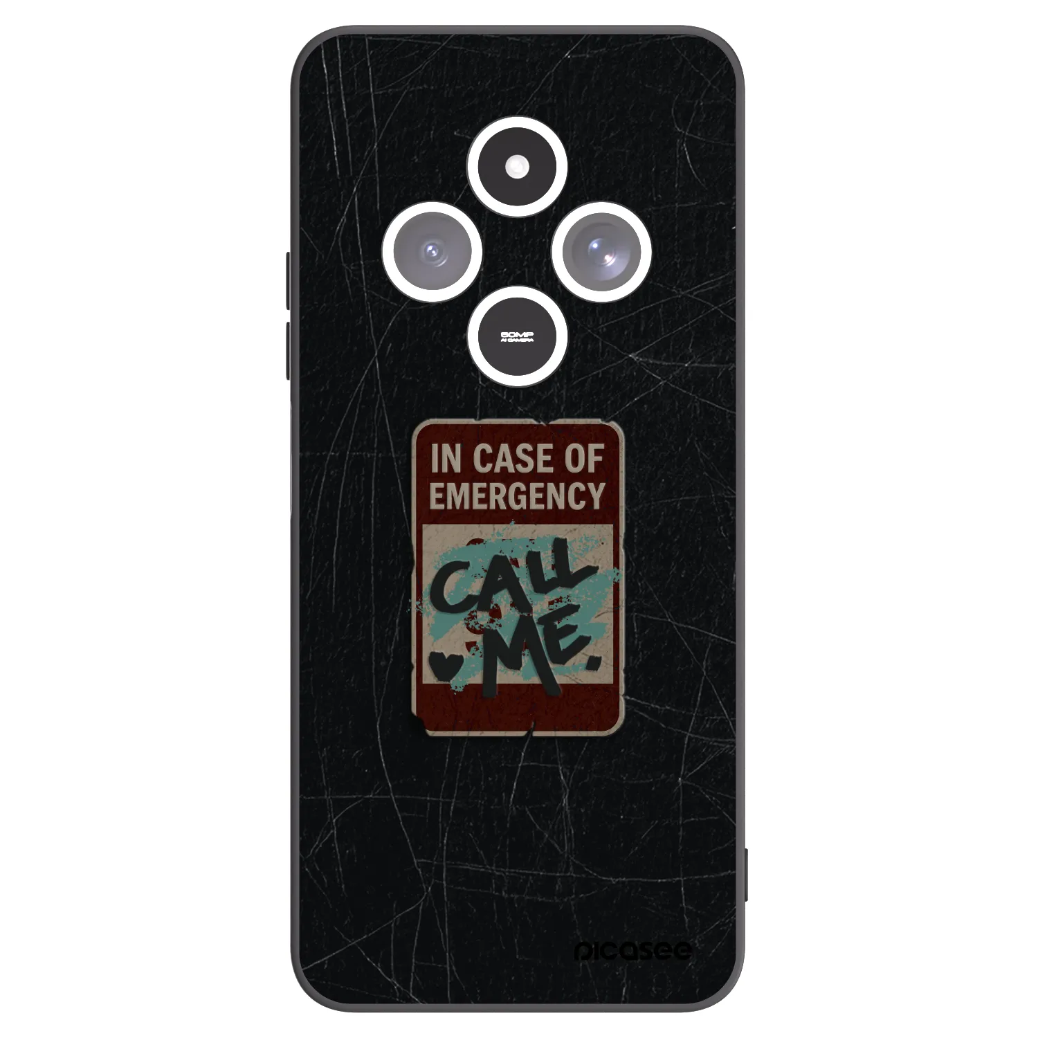 Picasee Xiaomi Redmi 14C Hülle - Schwarzes Silikon - EMERGENCY