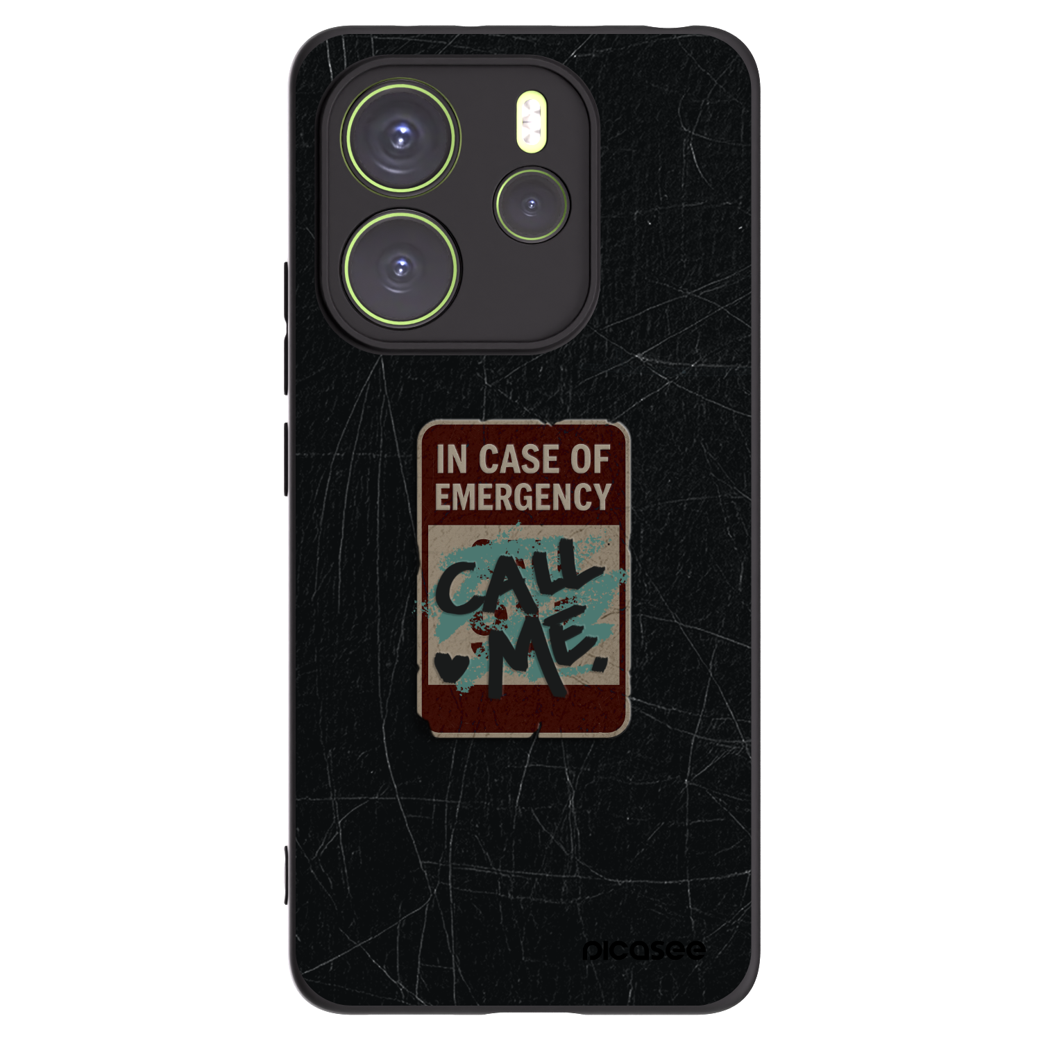 Picasee Xiaomi Redmi Note 14 4G Hülle - Schwarzes Silikon - EMERGENCY