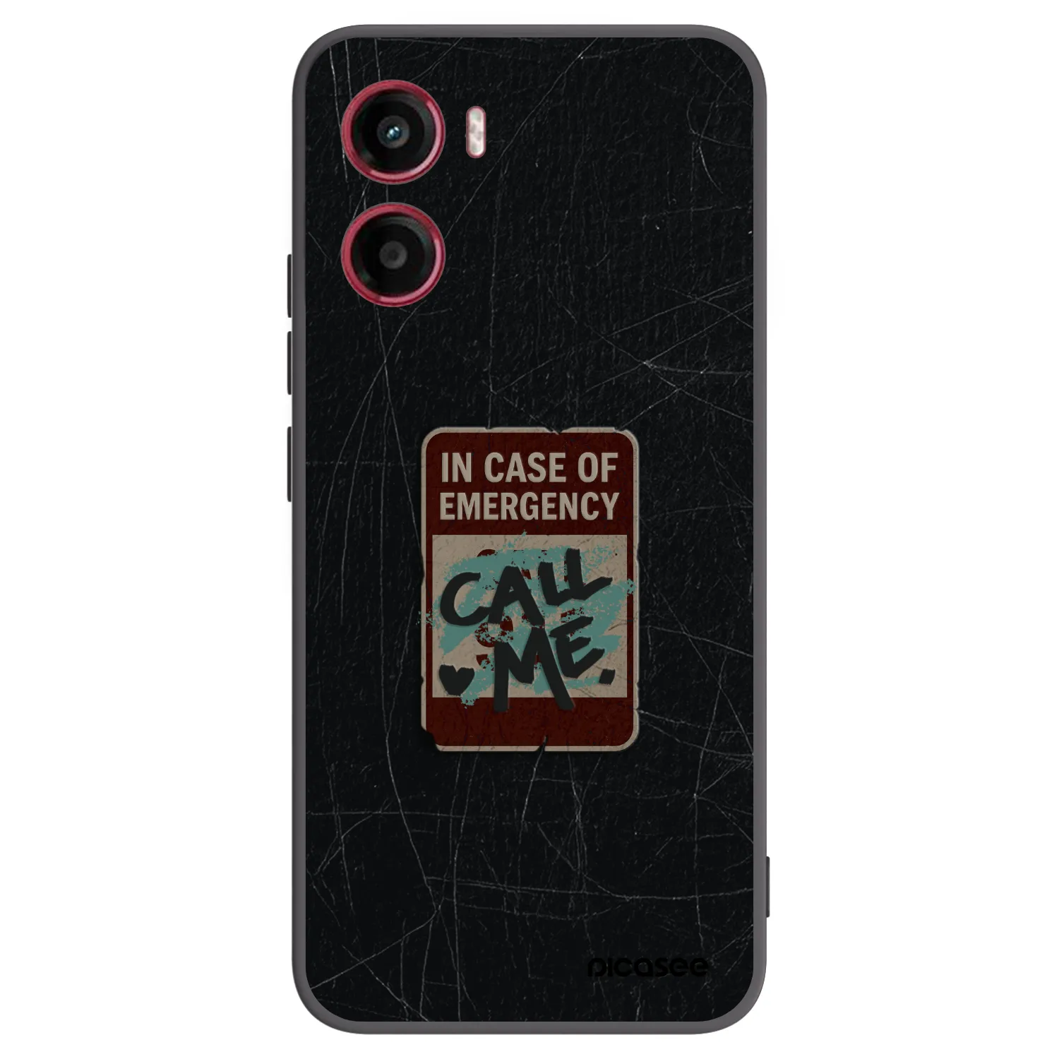 Picasee Motorola Moto G05 Hülle - Schwarzes Silikon - EMERGENCY