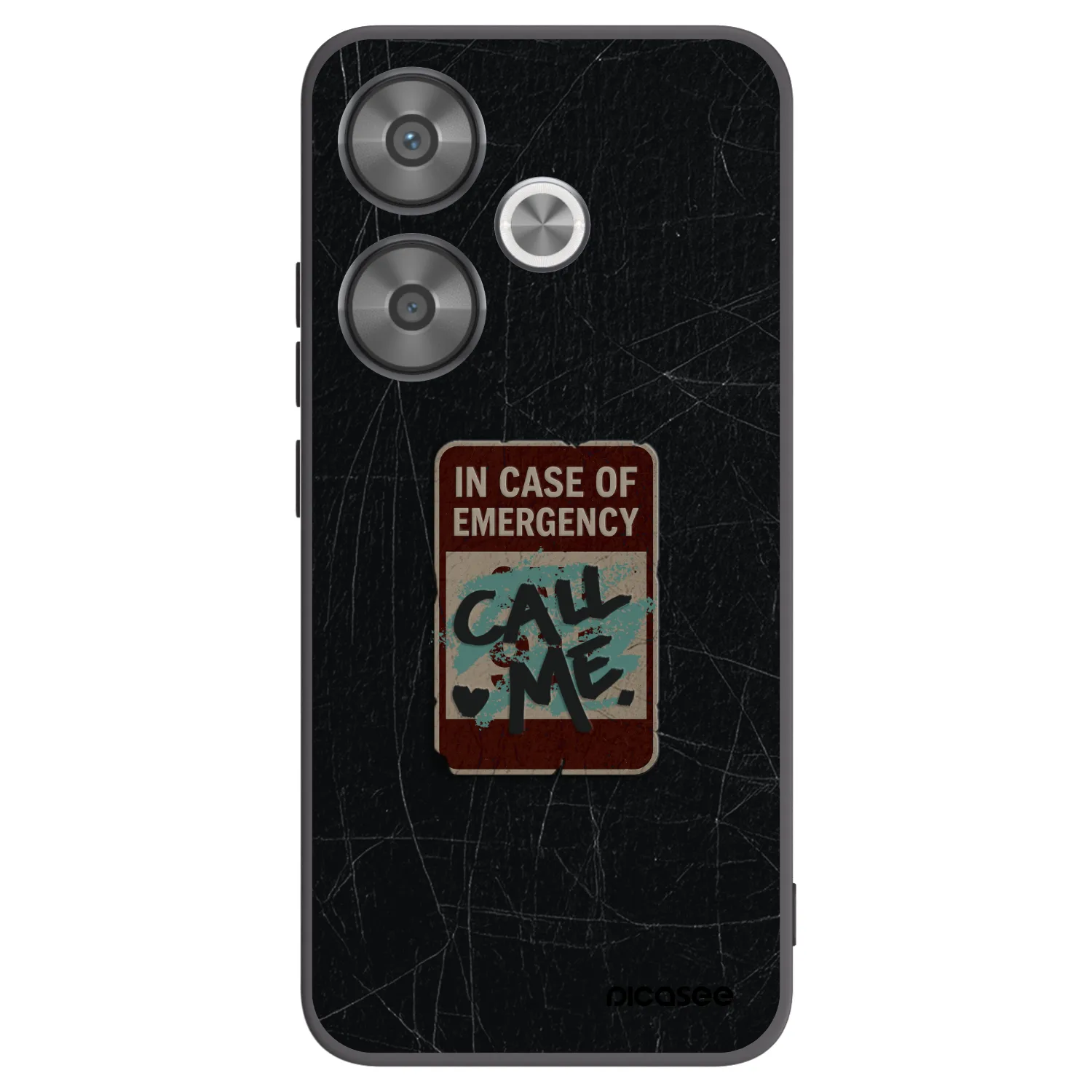 Picasee Xiaomi Poco F6 Hülle - Schwarzes Silikon - EMERGENCY