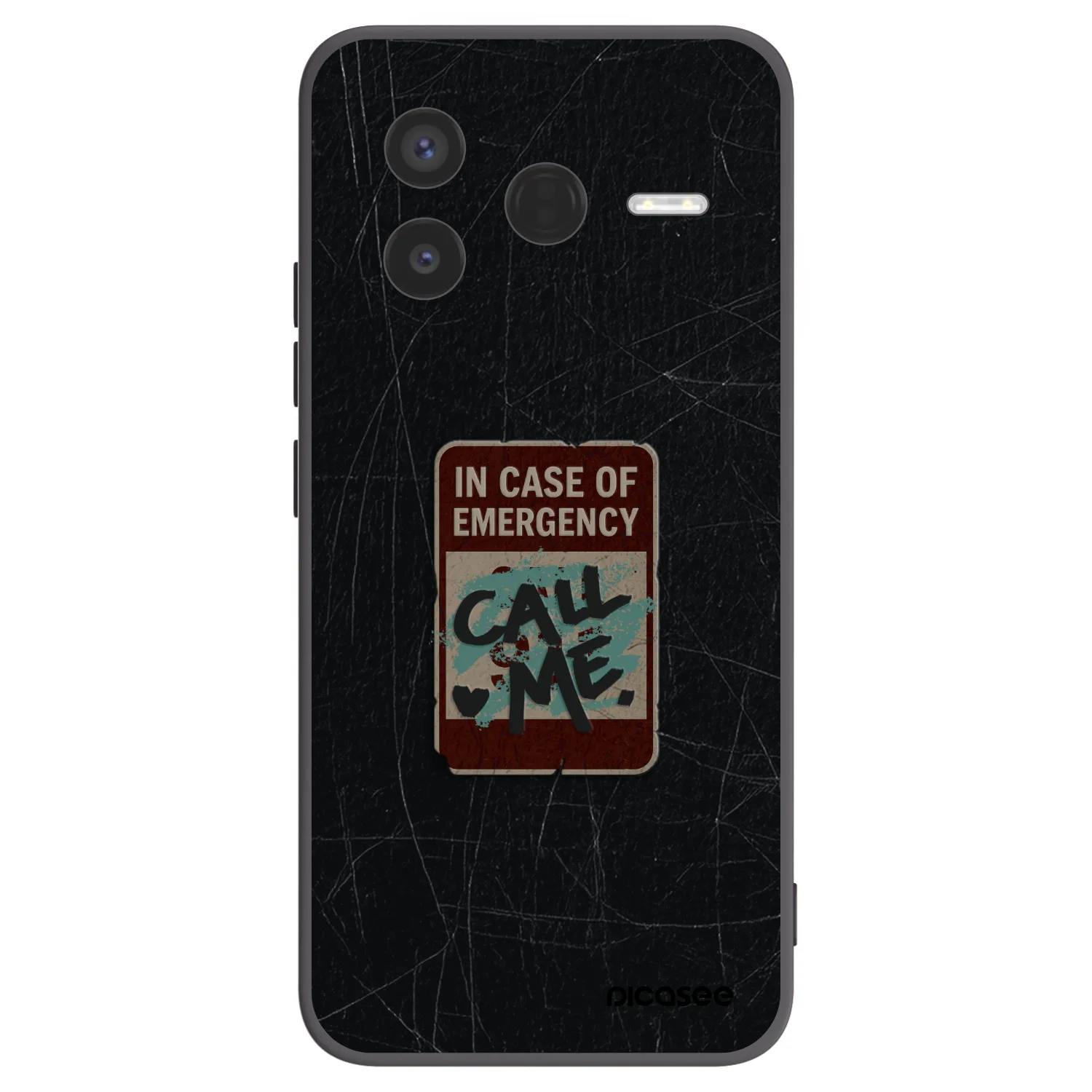 Picasee Xiaomi Poco F7 Pro 5G Hülle - Schwarzes Silikon - EMERGENCY