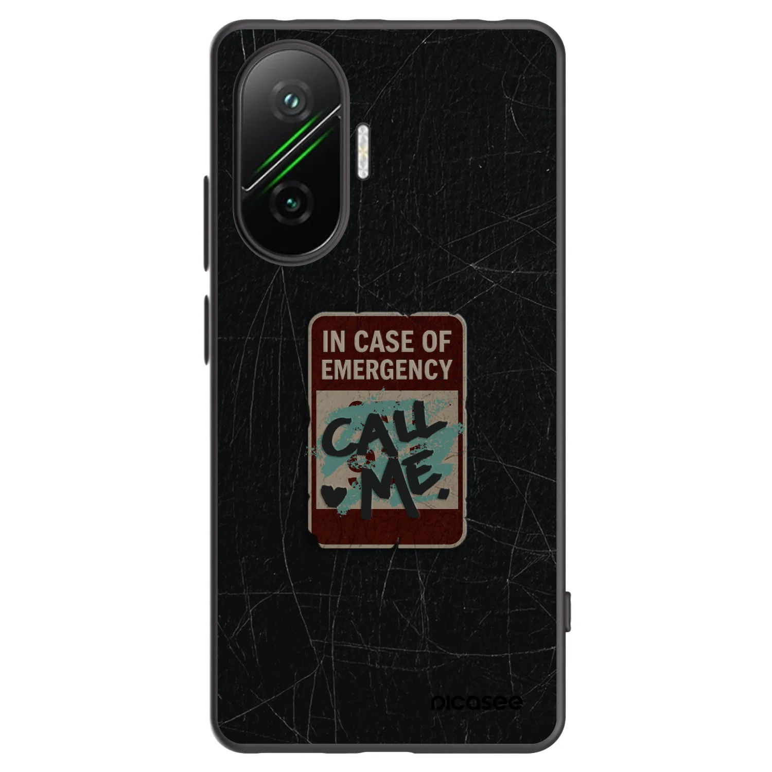 Picasee Xiaomi Poco F7 5G Hülle - Schwarzes Silikon - EMERGENCY