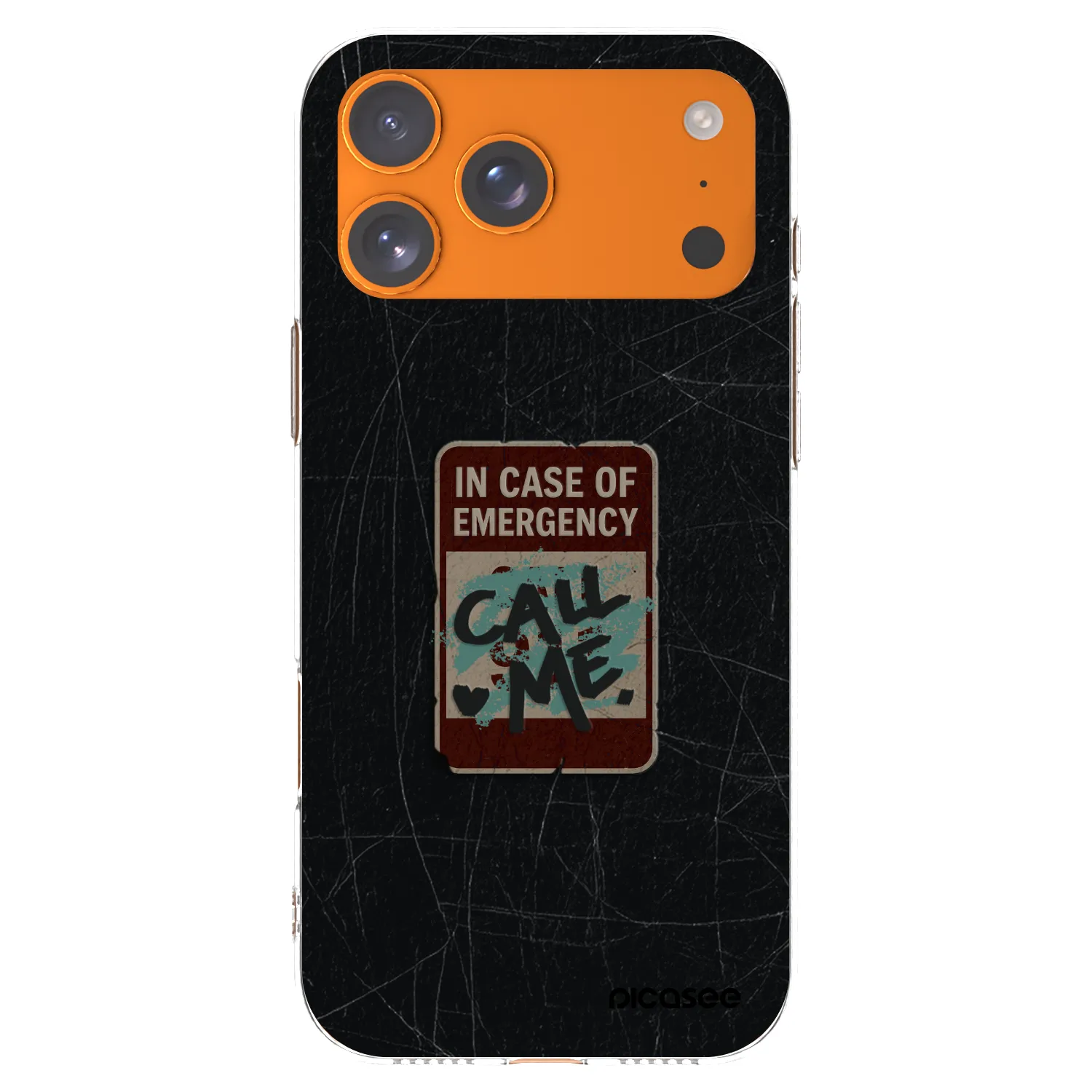 Picasee Apple iPhone 17 Pro Max Hülle - Transparentes Silikon - EMERGENCY