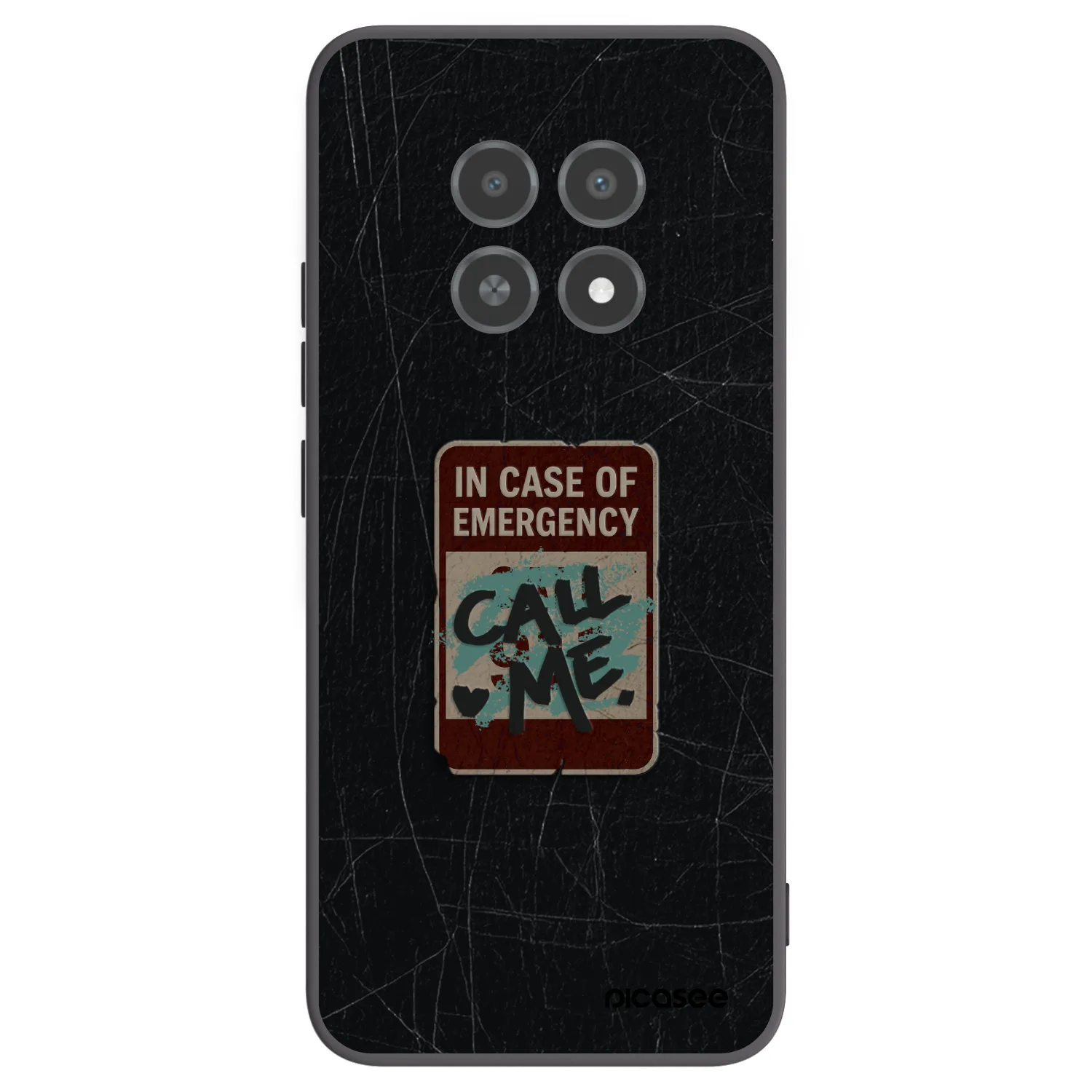 Picasee Realme 12X Hülle - Schwarzes Silikon - EMERGENCY