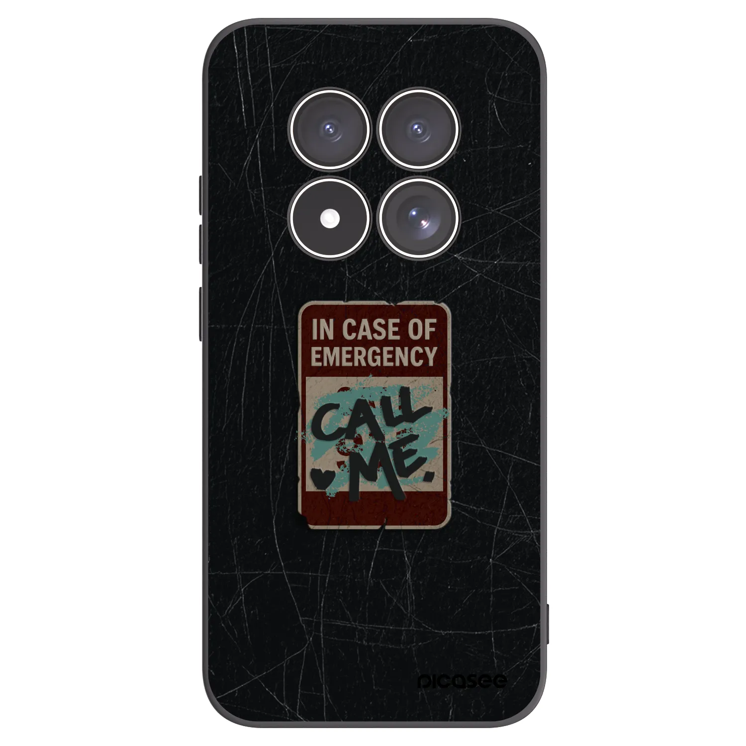 Picasee Xiaomi Redmi Note 15 Pro 4G Hülle - Schwarzes Silikon - EMERGENCY