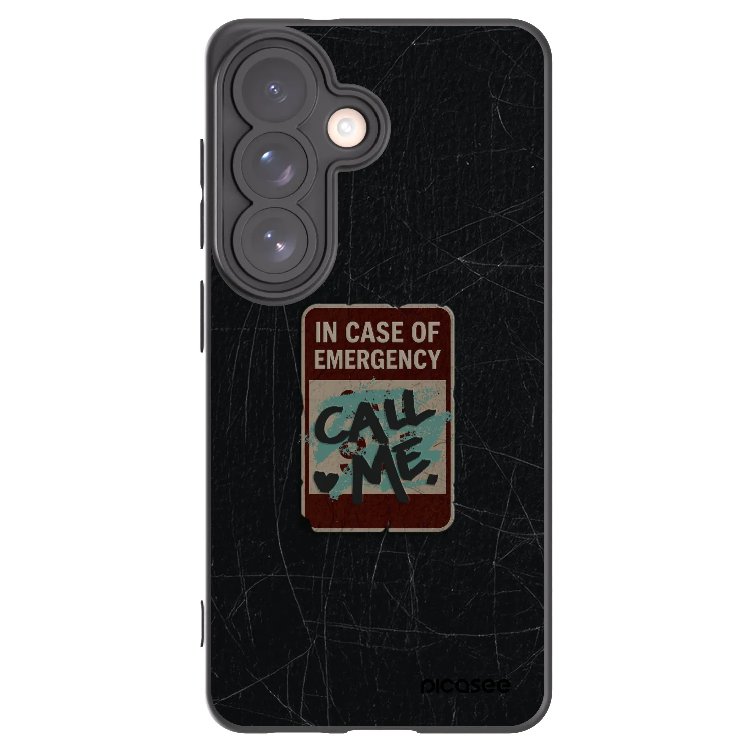 Picasee Samsung Galaxy S26 Hülle - Schwarzes Silikon - EMERGENCY