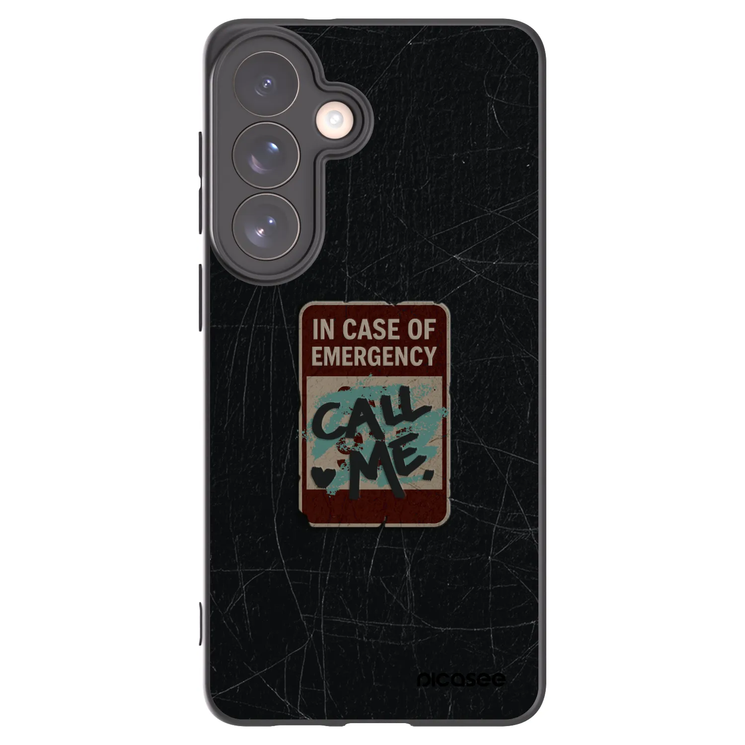 Picasee Samsung Galaxy S26+ Hülle - Schwarzes Silikon - EMERGENCY