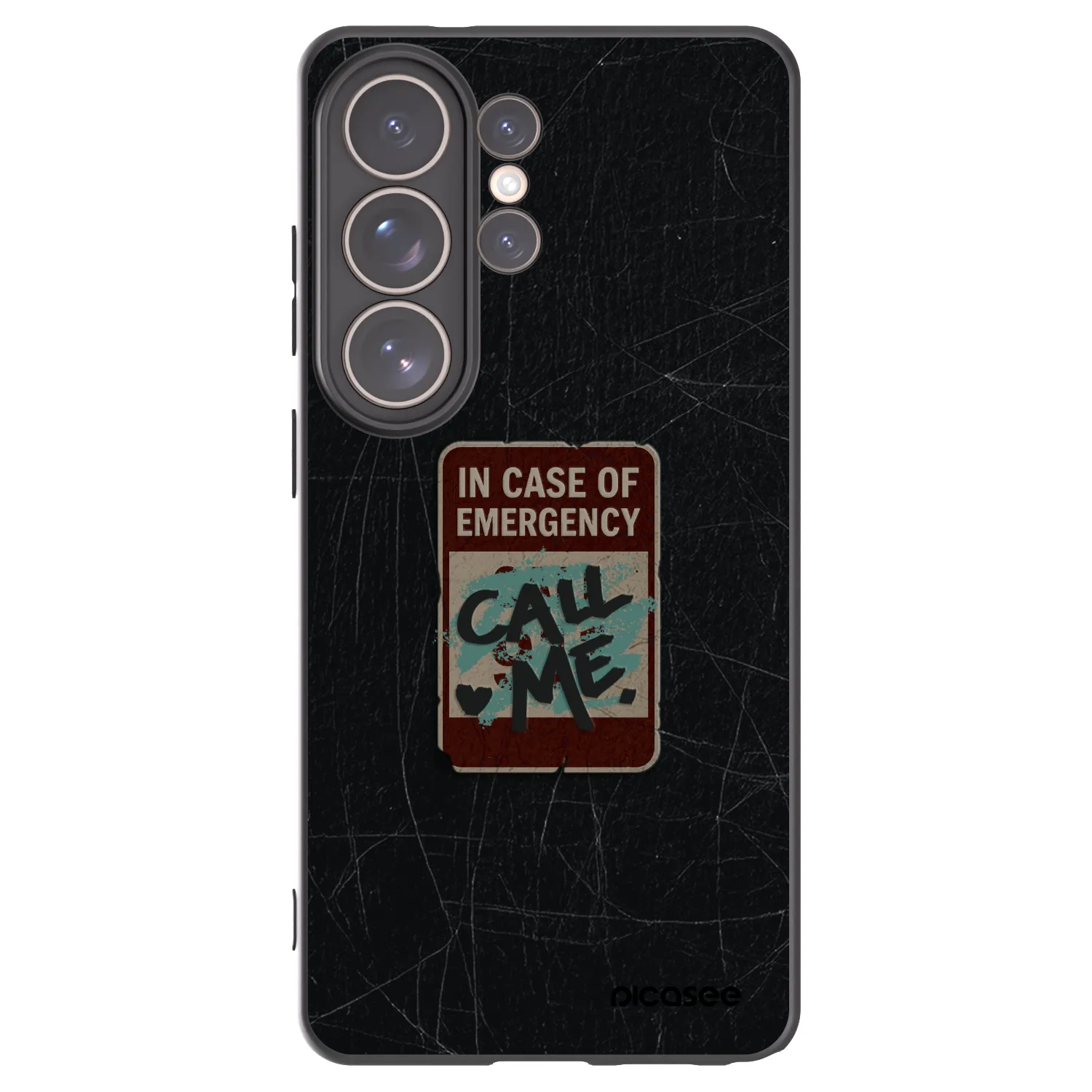 Picasee Samsung Galaxy S26 Ultra Hülle - Schwarzes Silikon - EMERGENCY
