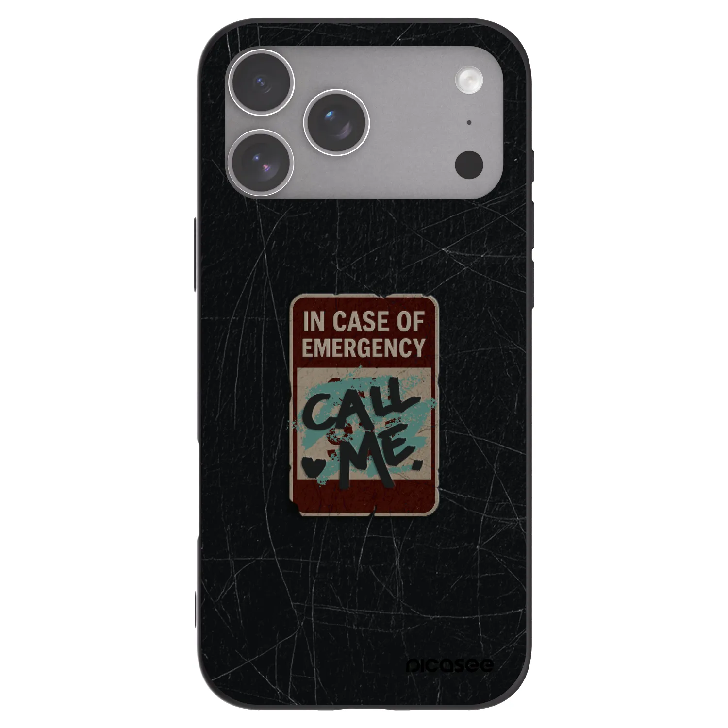Picasee Apple iPhone 18 Pro Max Hülle - Schwarzes Silikon - EMERGENCY