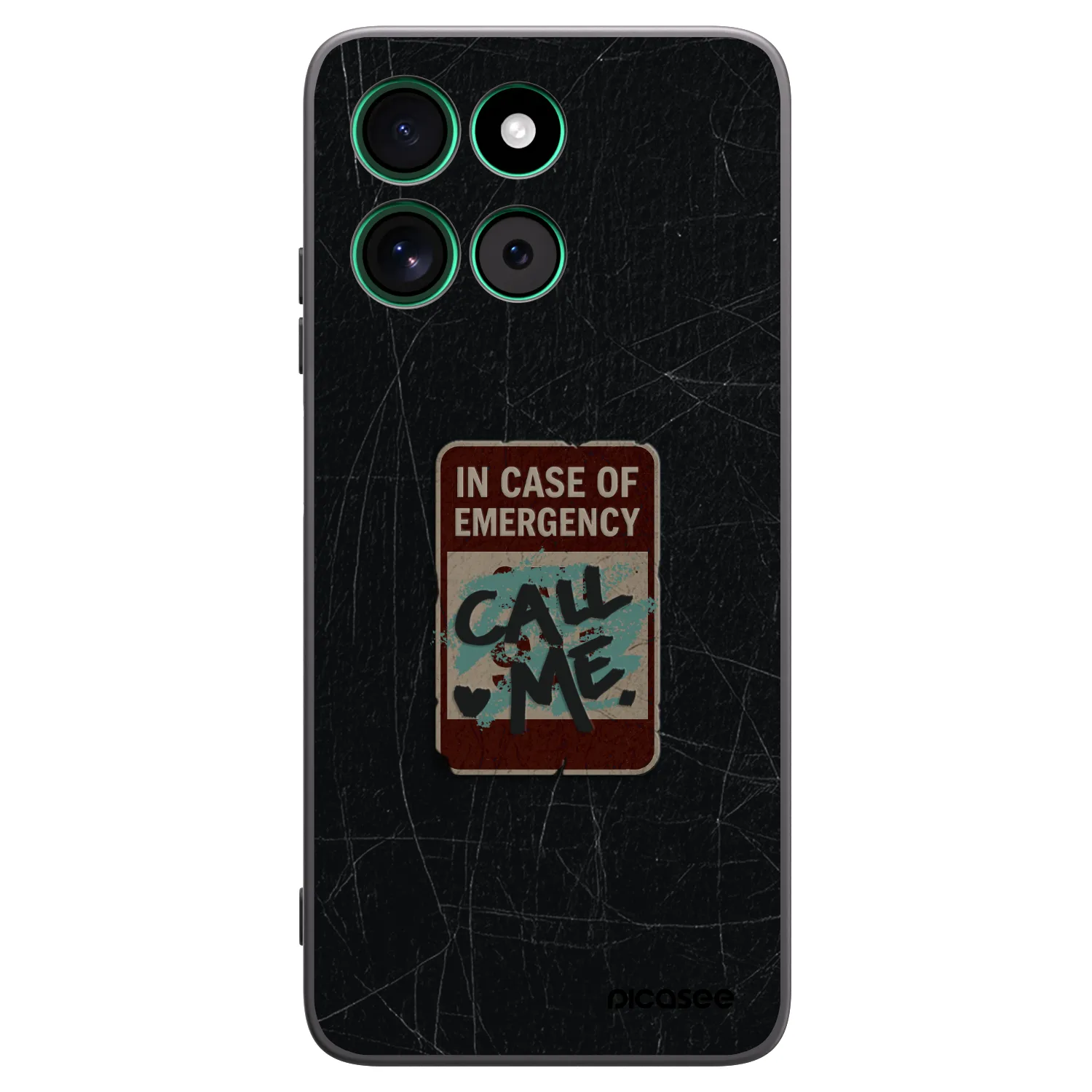 Picasee Motorola Moto G57 Power Hülle - Schwarzes Silikon - EMERGENCY
