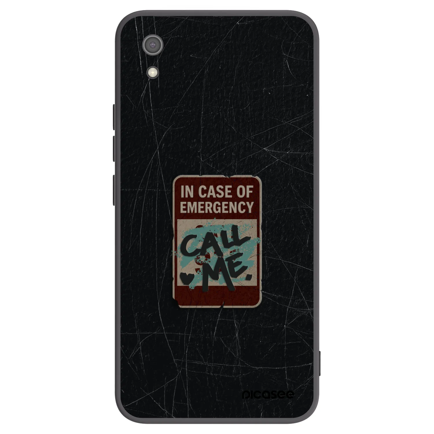 Picasee Xiaomi Redmi 7A Hülle - Schwarzes Silikon - EMERGENCY
